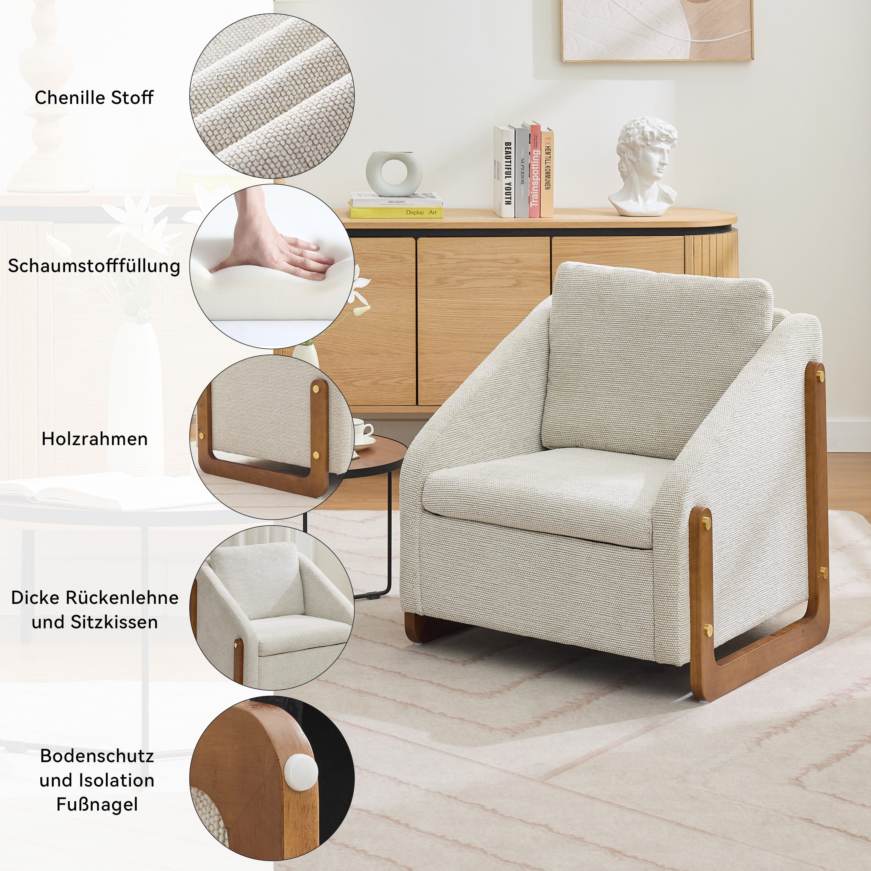 i@home Loungesessel Sessel, Akzentstuhl für Wohnzimmer, günstig online kaufen