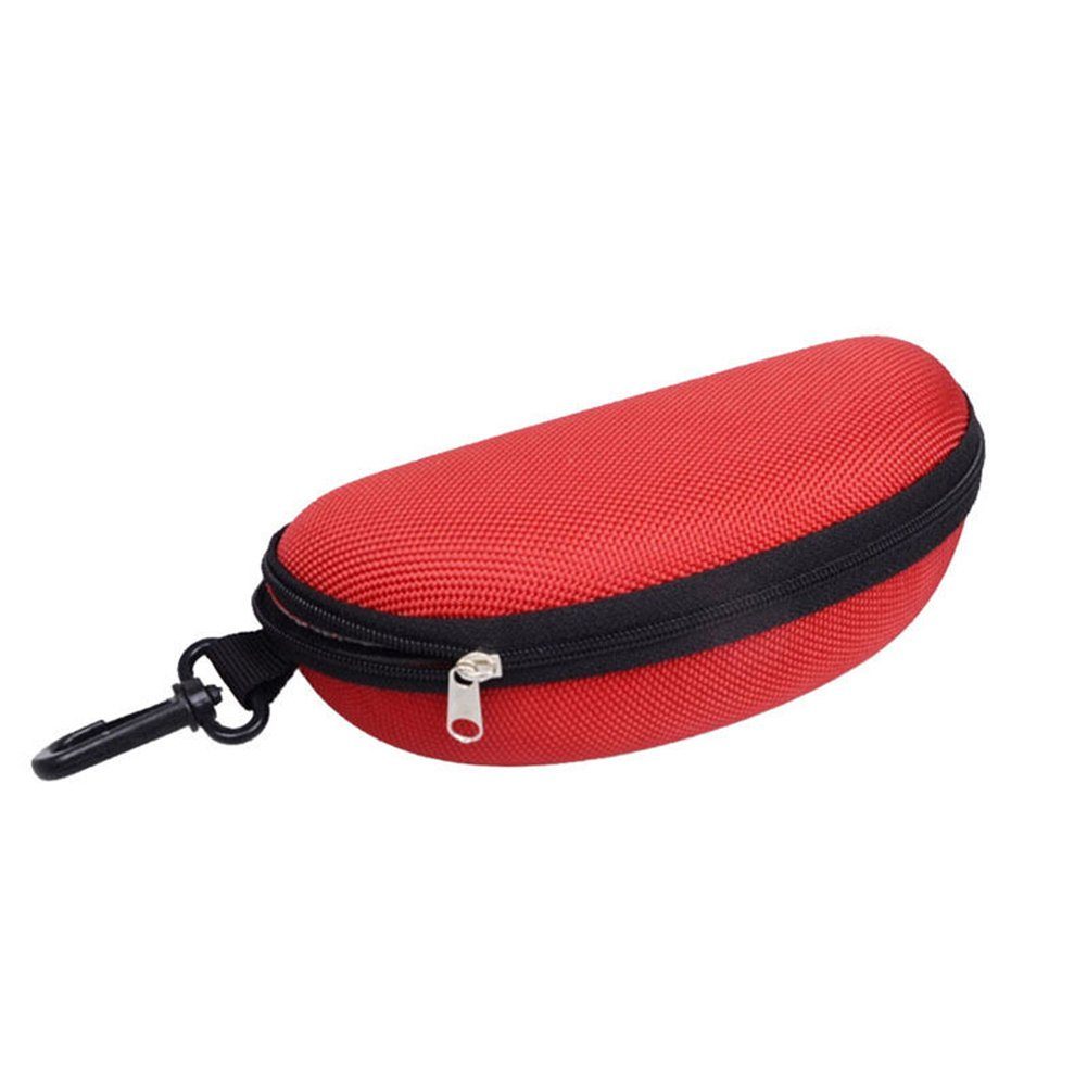 Brillenetui,Brillen Rot-1 Hartschalenkoffer, stücke Brillenetui Schutztasche,mit 1 Rutaqian Reißverschluss /3Stück Schutz, Haken, Reißverschluss
