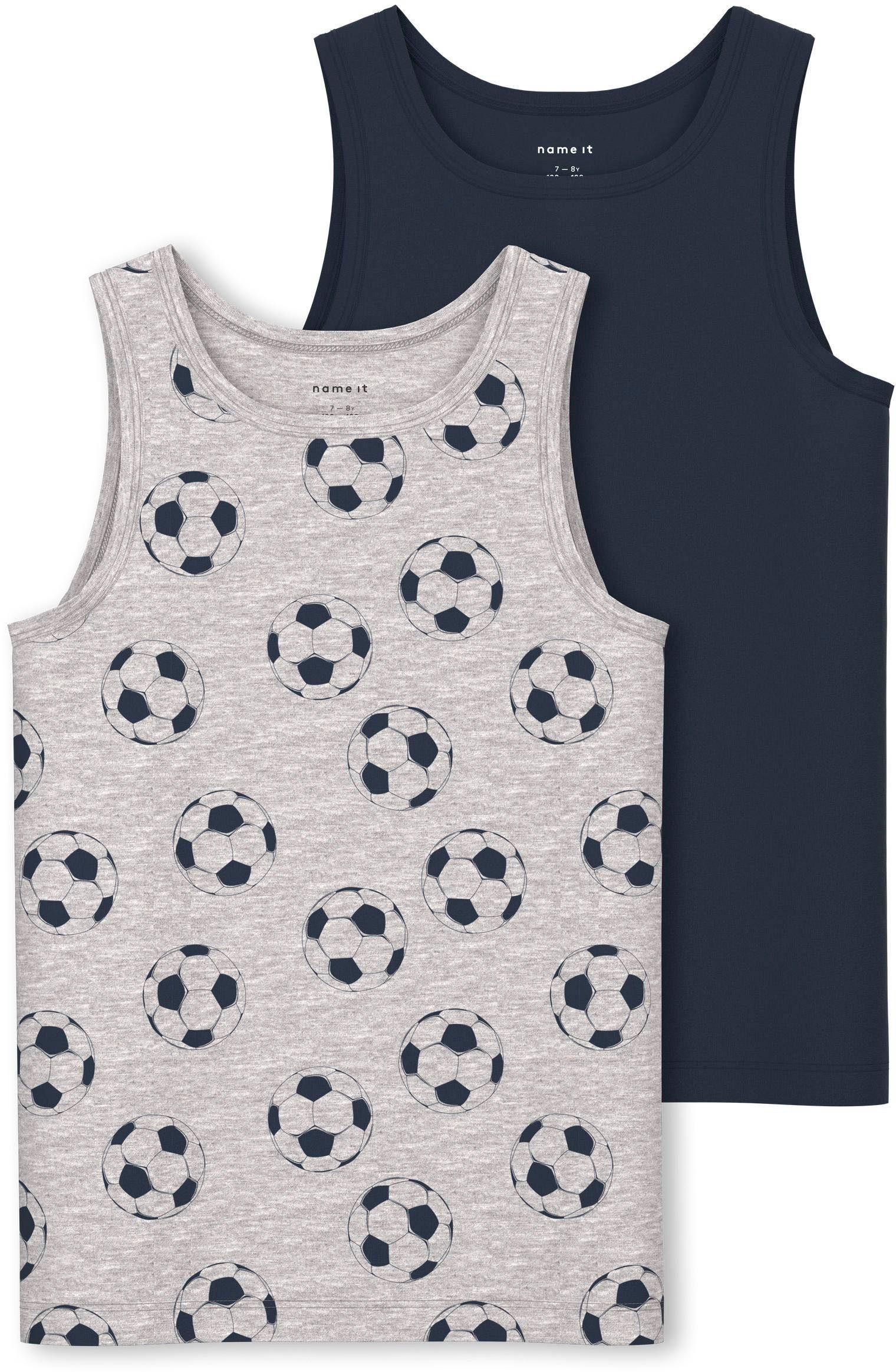 Name It Unterhemd NKMTANK 2P 2-St) (Packung, TOP MELANGE FOOTBALL