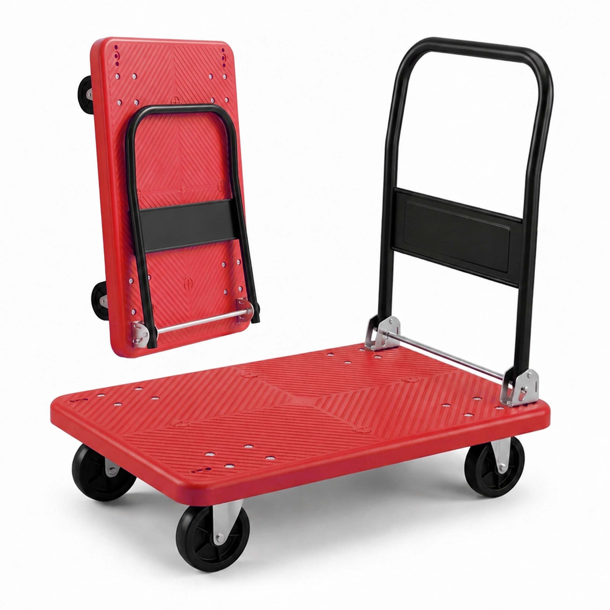 relaxdays Transportwagen klappbar 300 kg, rot