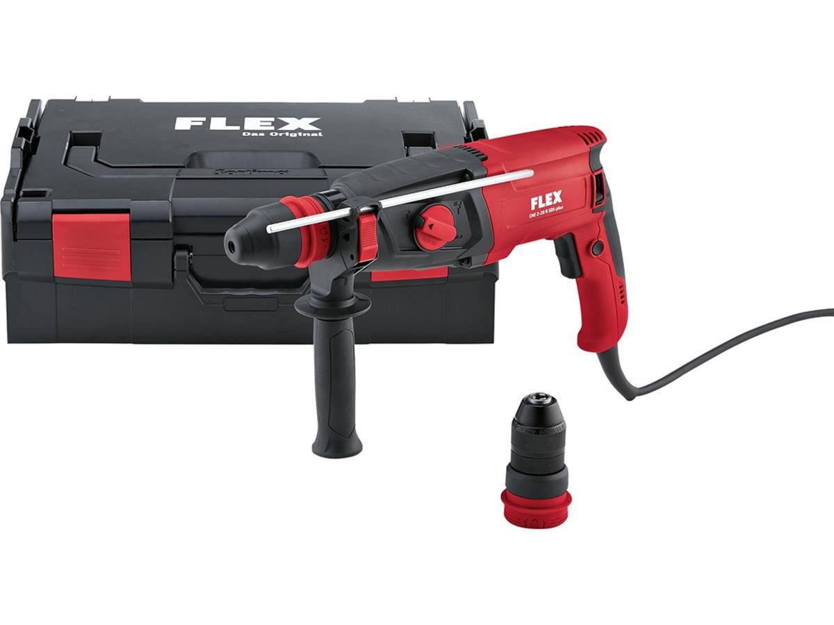 Flex Bohrhammer CHE 2-28 R SDS-Plus, 230 V, max. 1300 U/min, inkl. L-BOXX und Schnellspannbohrfutter