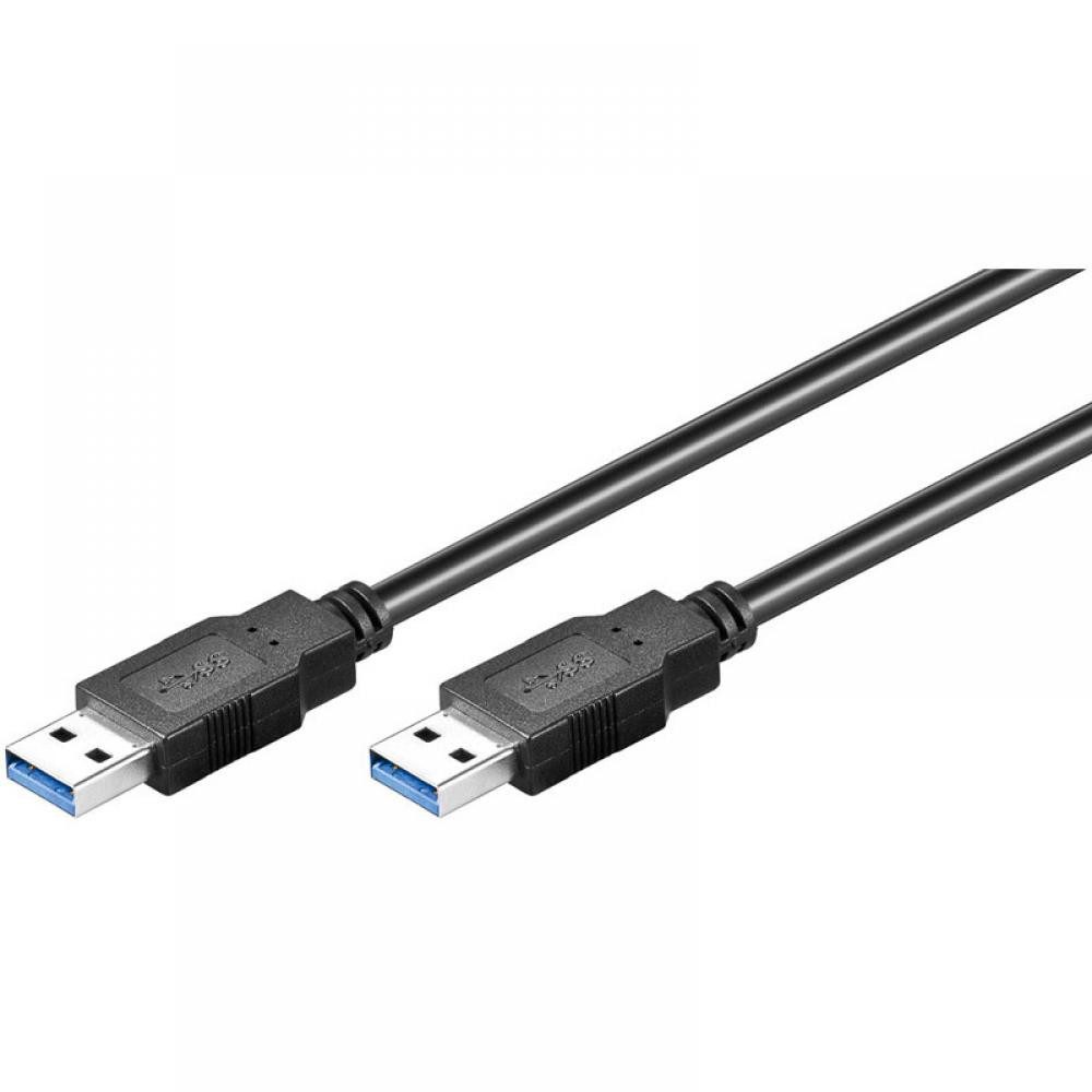 USB 3.0 SuperSpeed Kabel, A Stecker  A Stecker, schwarz - Länge: 0,50 USB-Kabel