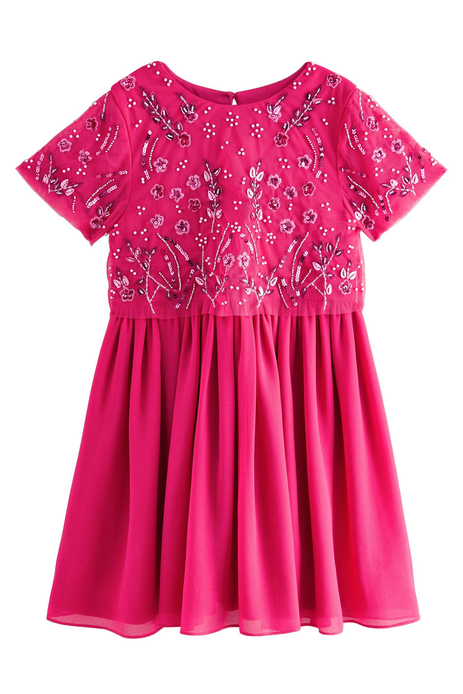 Next Tüllkleid Verziertes Mesh-Kleid mit Pailletten günstig online kaufen