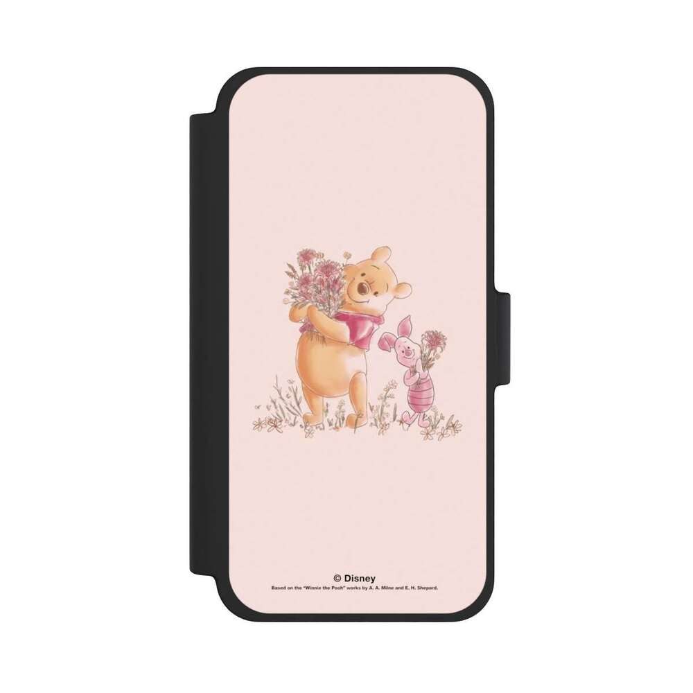NIVOCASE Handyhülle Winnie Puuh Ferkel Offizielles Lizenzprodukt Disney, Apple iPhone 12 mini Klapphülle Handyhülle aus Kunst Leder