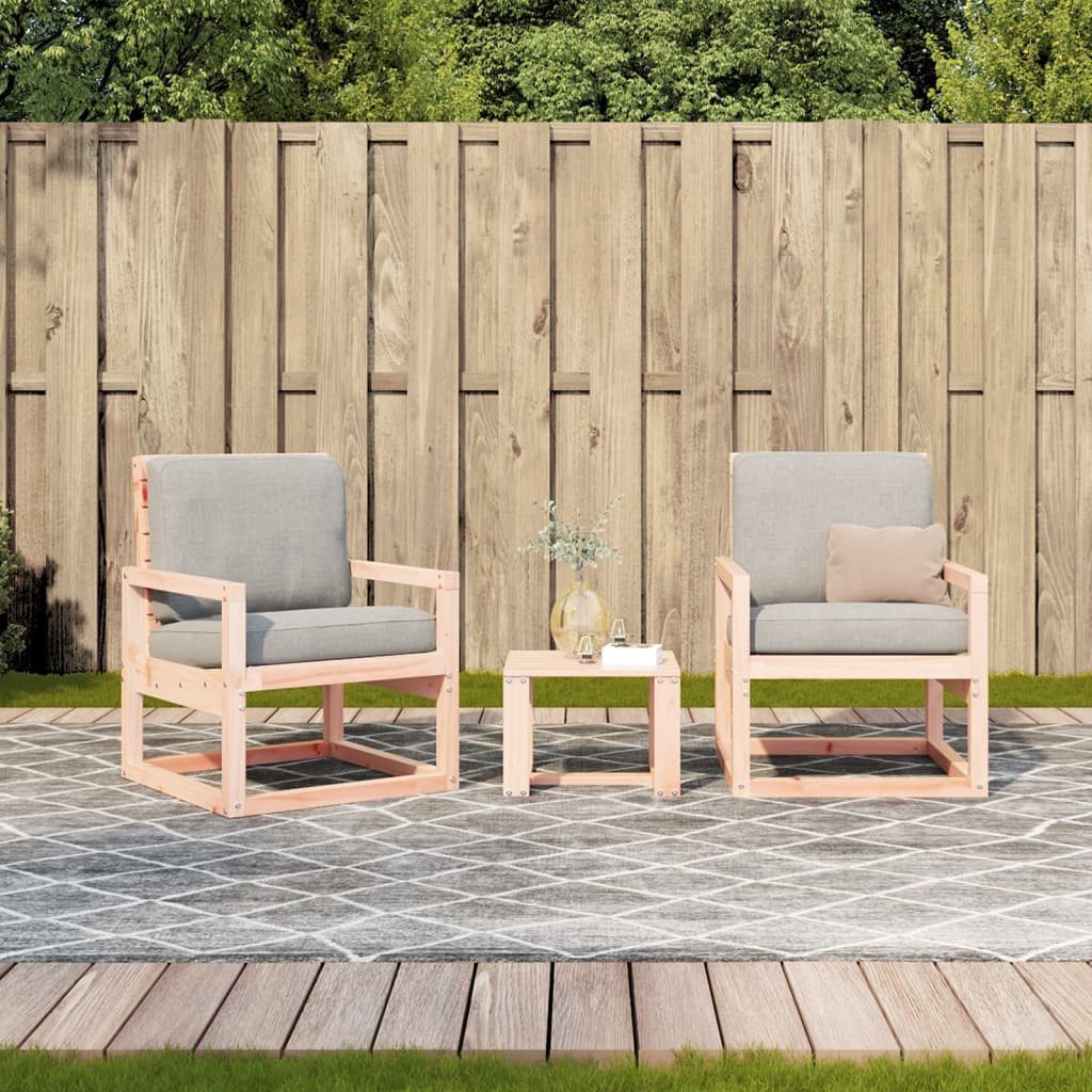 vidaXL Gartenlounge-Set 3-tlg. Garten-Lounge-Set Massivholz Douglasie günstig online kaufen