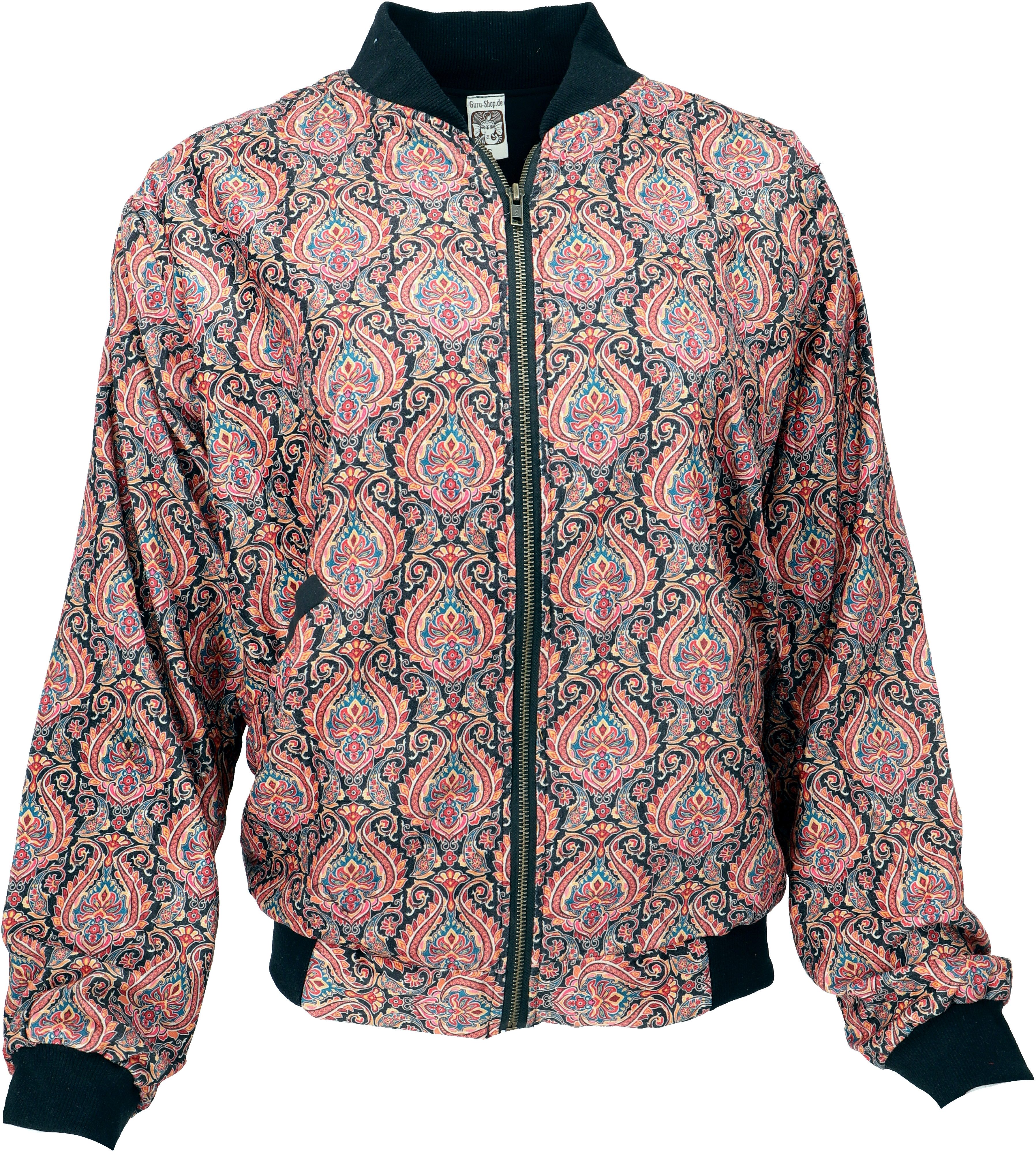 Guru-Shop Langjacke Boho Style Bomberjacke, Samtjacke günstig online kaufen