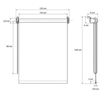 Doppelrollo Verdunkelungsrollo EasyFix Rollo Klemmrollo, ECD Germany, Klemmträger, Dunkelblau 100x230cm Klemmfix ohne Bohren Befestigungsmaterial EasyFix