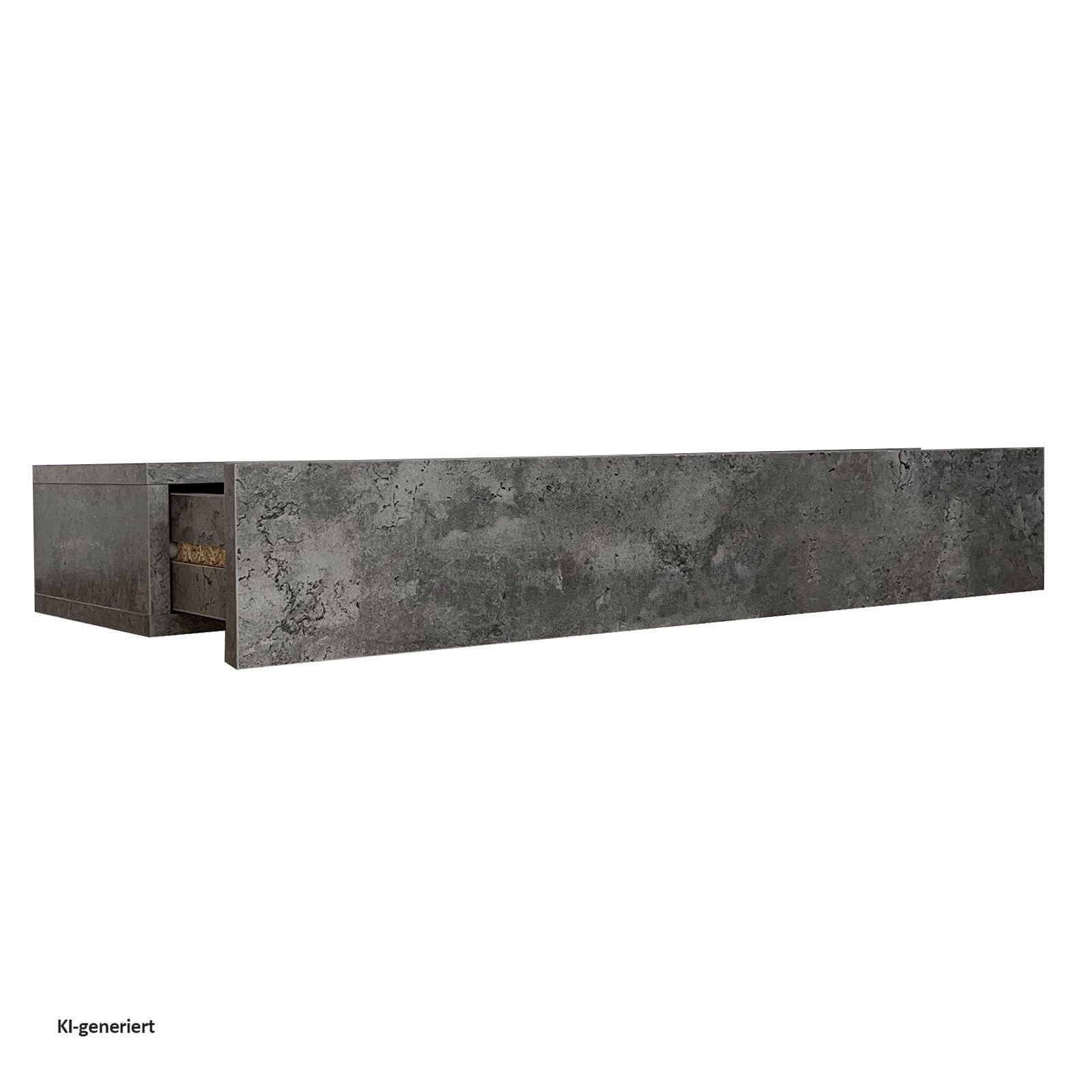 HTI-Living Wandregal mit Schublade 80 cm Betonoptik, 1 Stück 1-tlg.