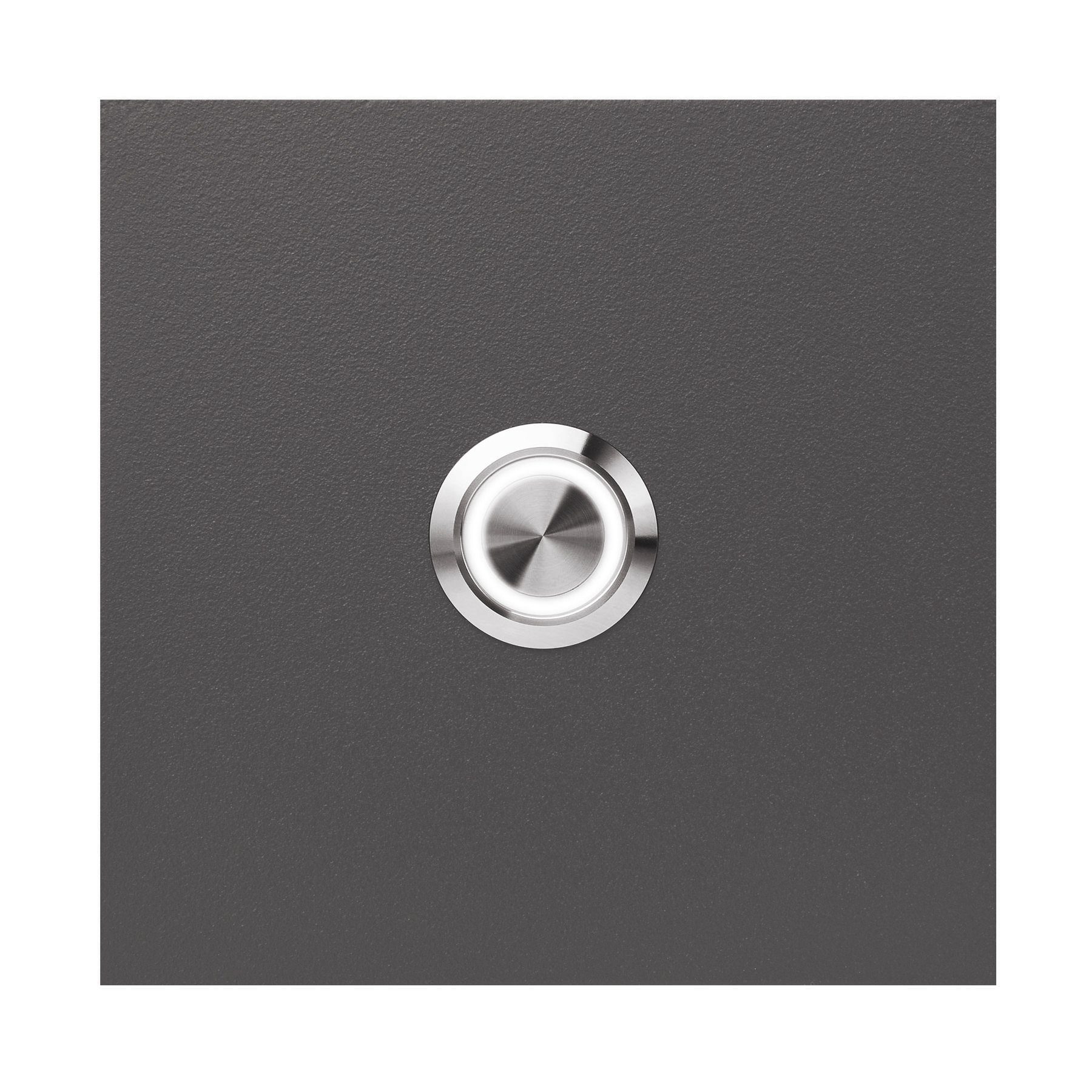 MOCAVI Türklingel MOCAVI 505 703) LED-Klingel RING (8,5 aus V4A-Edelstahl, quadratisch cm) anthrazit-eisenglimmer (DB