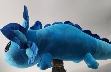 soma Kuscheltier Axolotl Kuscheltier Echse Molch Figur Plüsch XL 32 cm Püsch blau (1-St), Axolotl Plüschtier Molch Kuscheltier Figur Plüschtier Wassertier