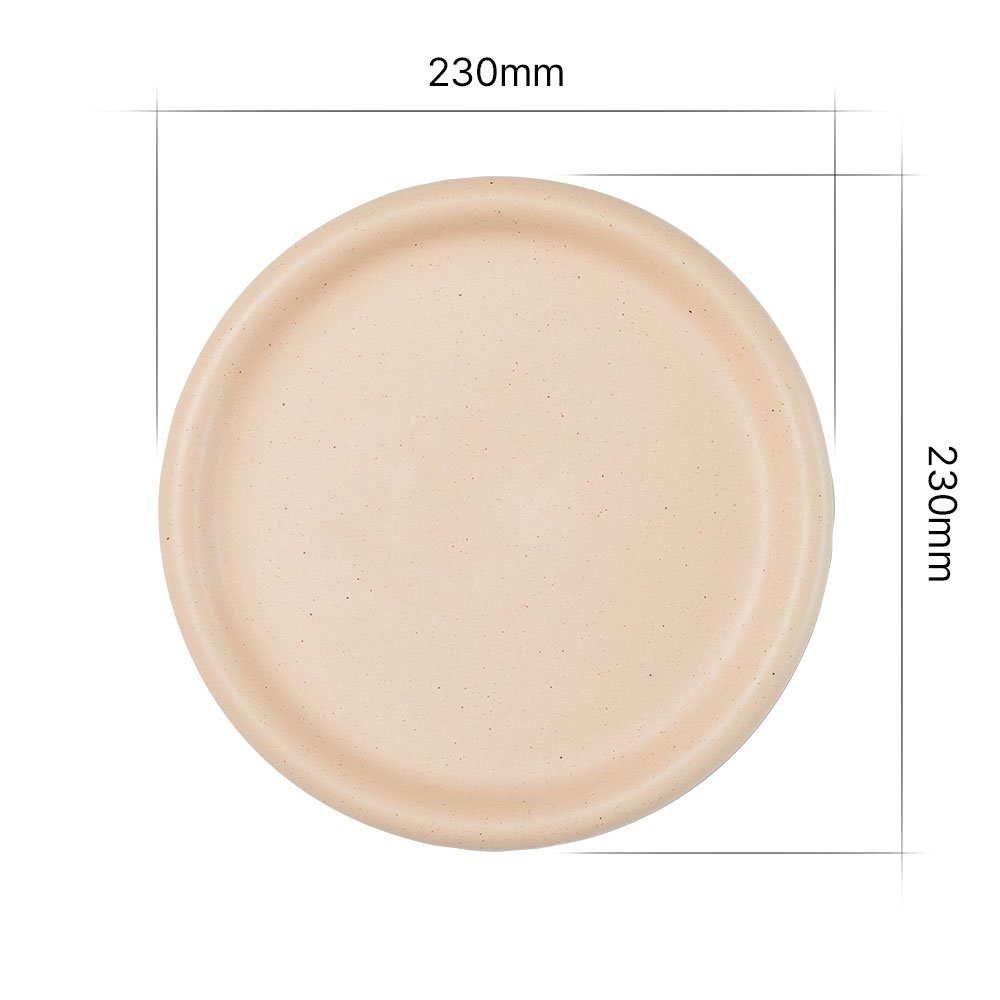 NEOFLAM® (1 cm Keramik, Speiseteller natürliche Pink, Finger - Keramik von Blei St), & Better 23 100% Speiseteller PFOA, Cadmium Frei