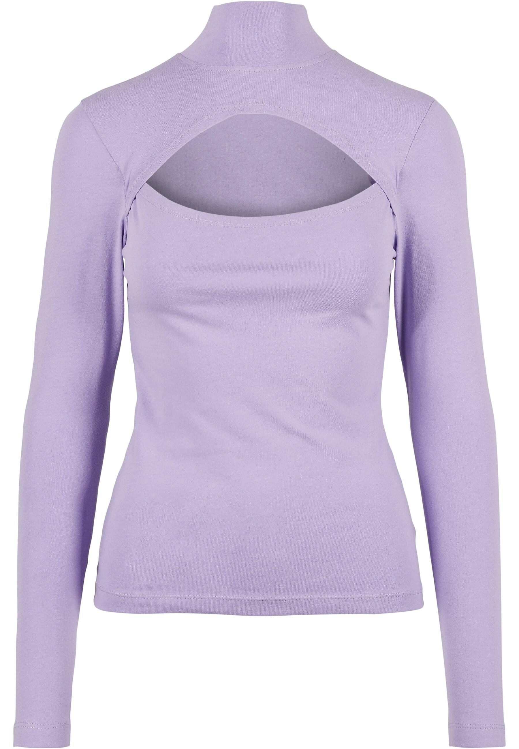 URBAN CLASSICS Langarmshirt Urban Classics Damen Ladies Cut-Out Turtleneck Longsleeve (1-tlg)