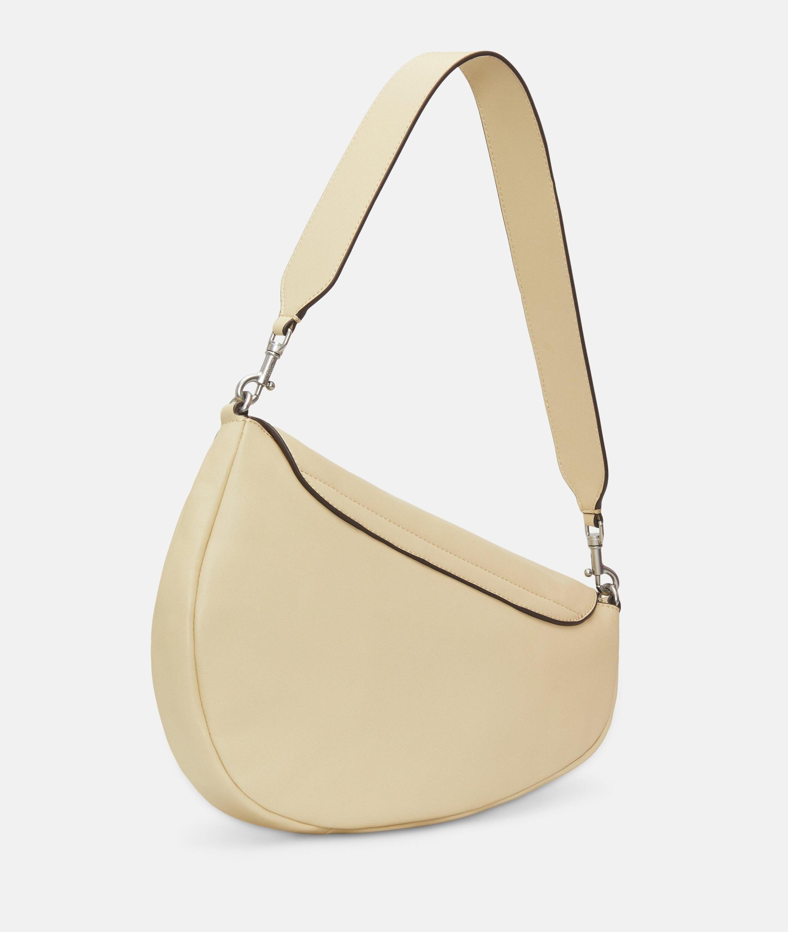 Liebeskind Berlin Schultertasche Oval Shoulder-Bag M, Geräumige Schultertasche in Lederoptik mit authentischer Narbung