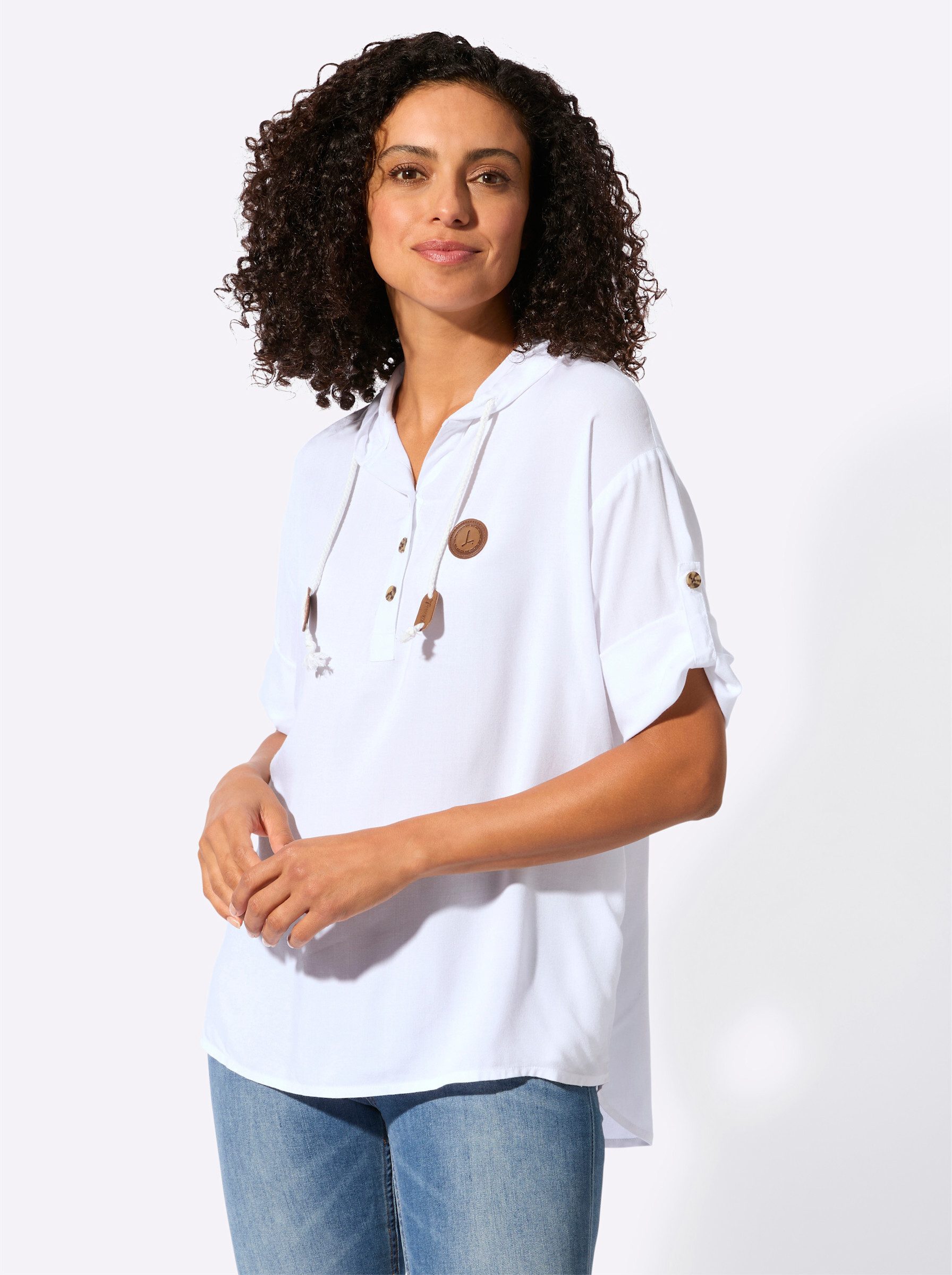 Witt Klassische Bluse Longbluse 3/4-Arm