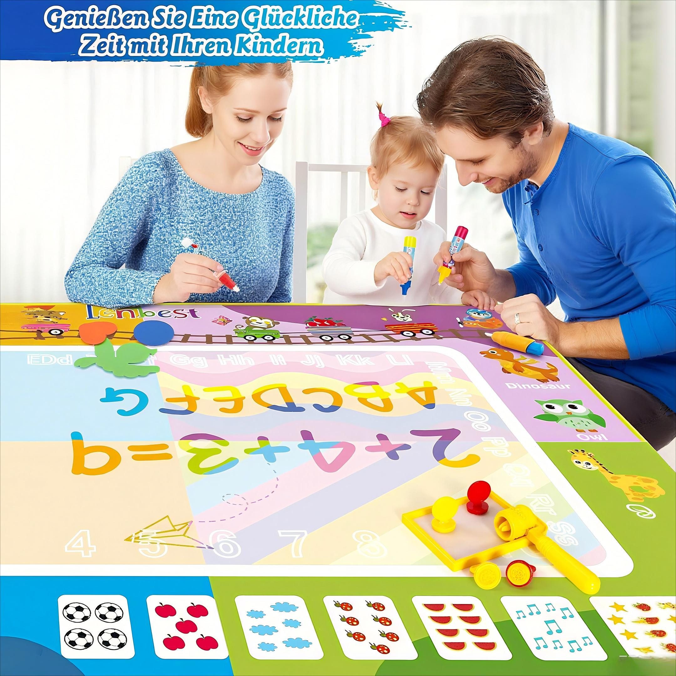 POPOLIC Kreativset 150×100cm Wasser Doodle Matte - Aqua Magic Doodle Matte, günstig online kaufen