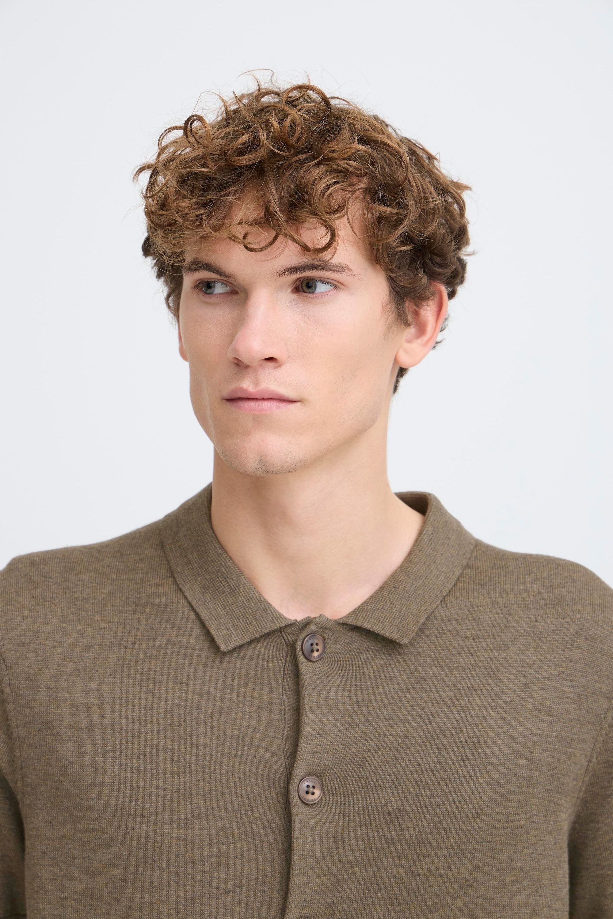 Casual Friday Kurzarmhemd CFBells Basic Strick Polohemd