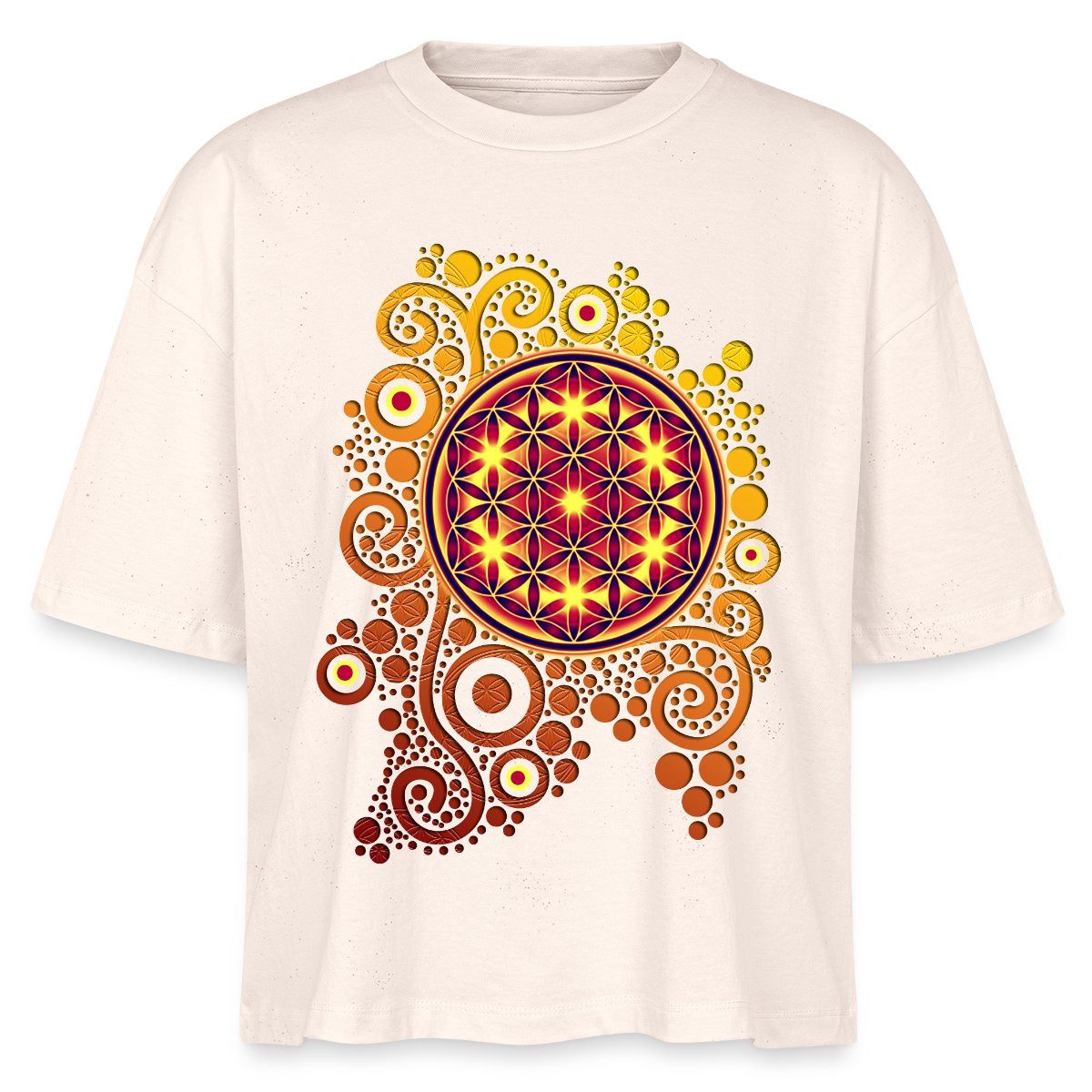 Spreadshirt T-Shirt Blume des Lebens Boxy Shirt Damen (1-tlg)