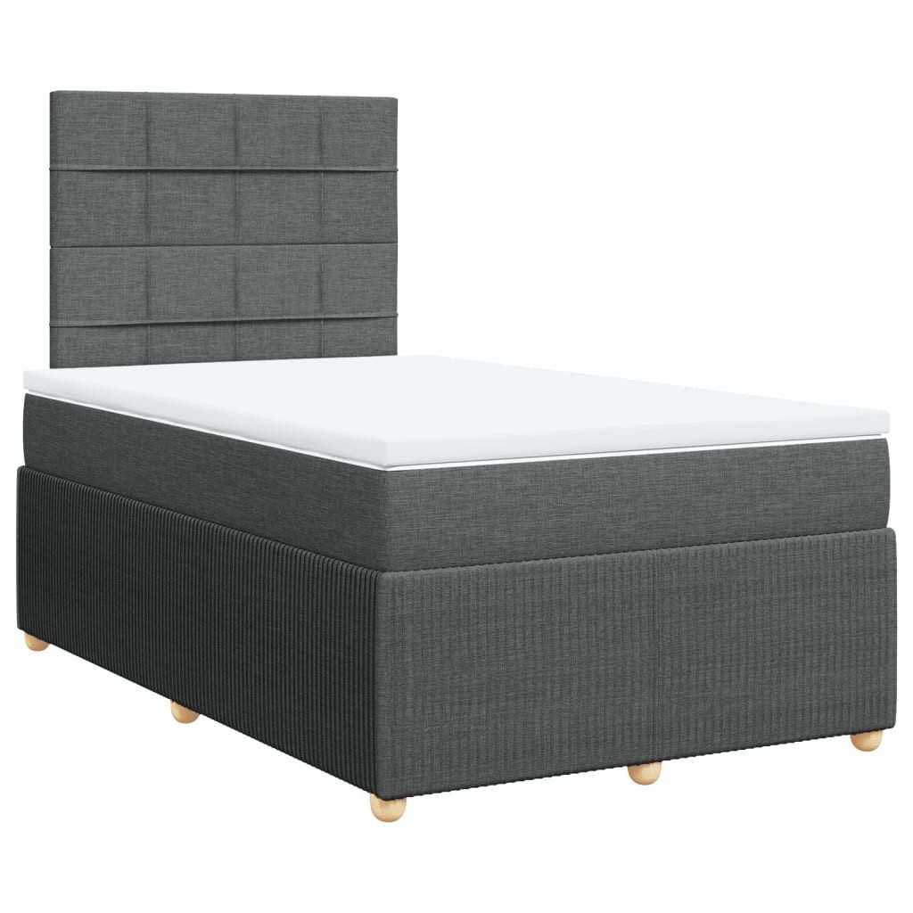 vidaXL Bett Boxspringbett mit Matratze Dunkelgrau günstig online kaufen