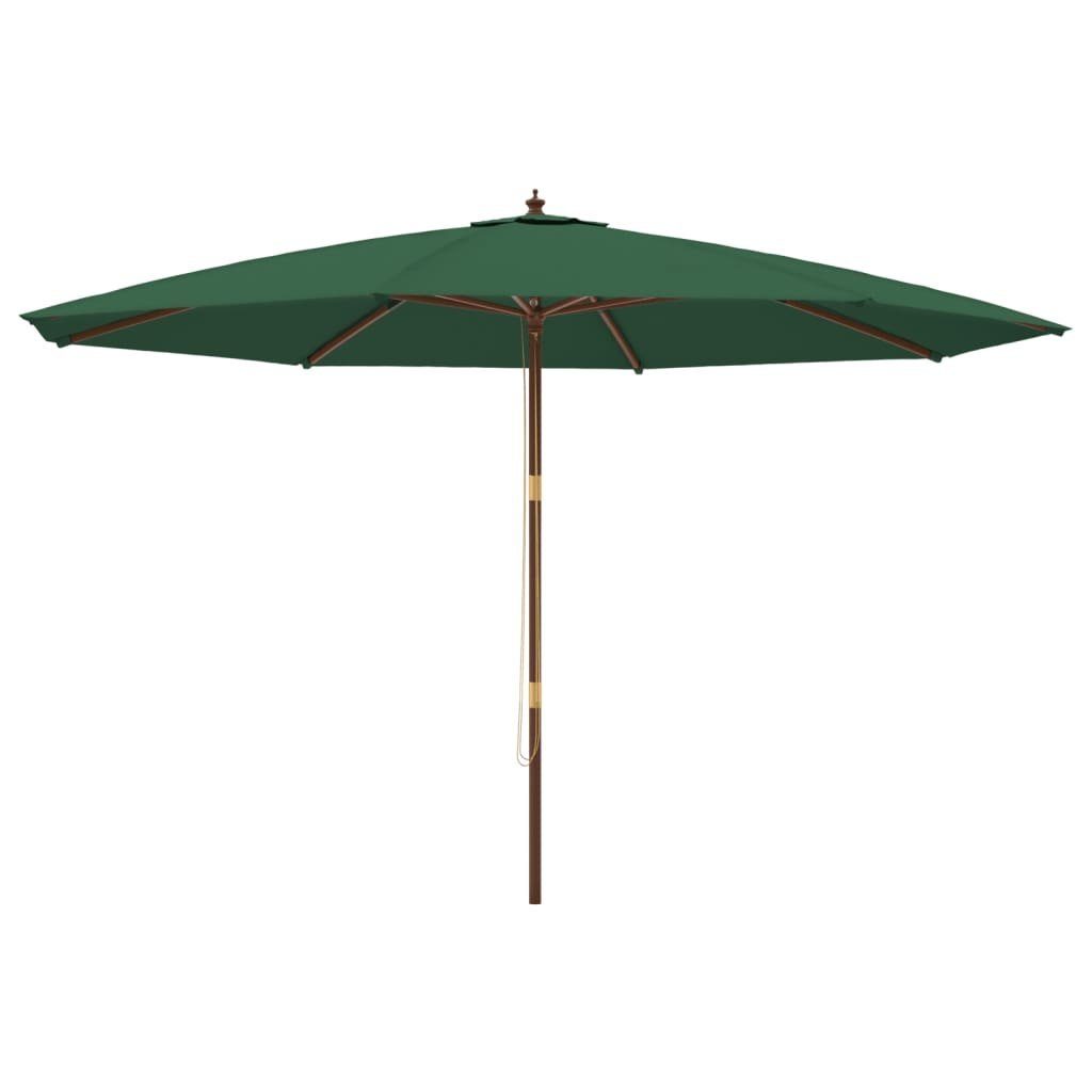 furnicato Sonnenschirm mit Holzmast Grün 400x273 günstig online kaufen