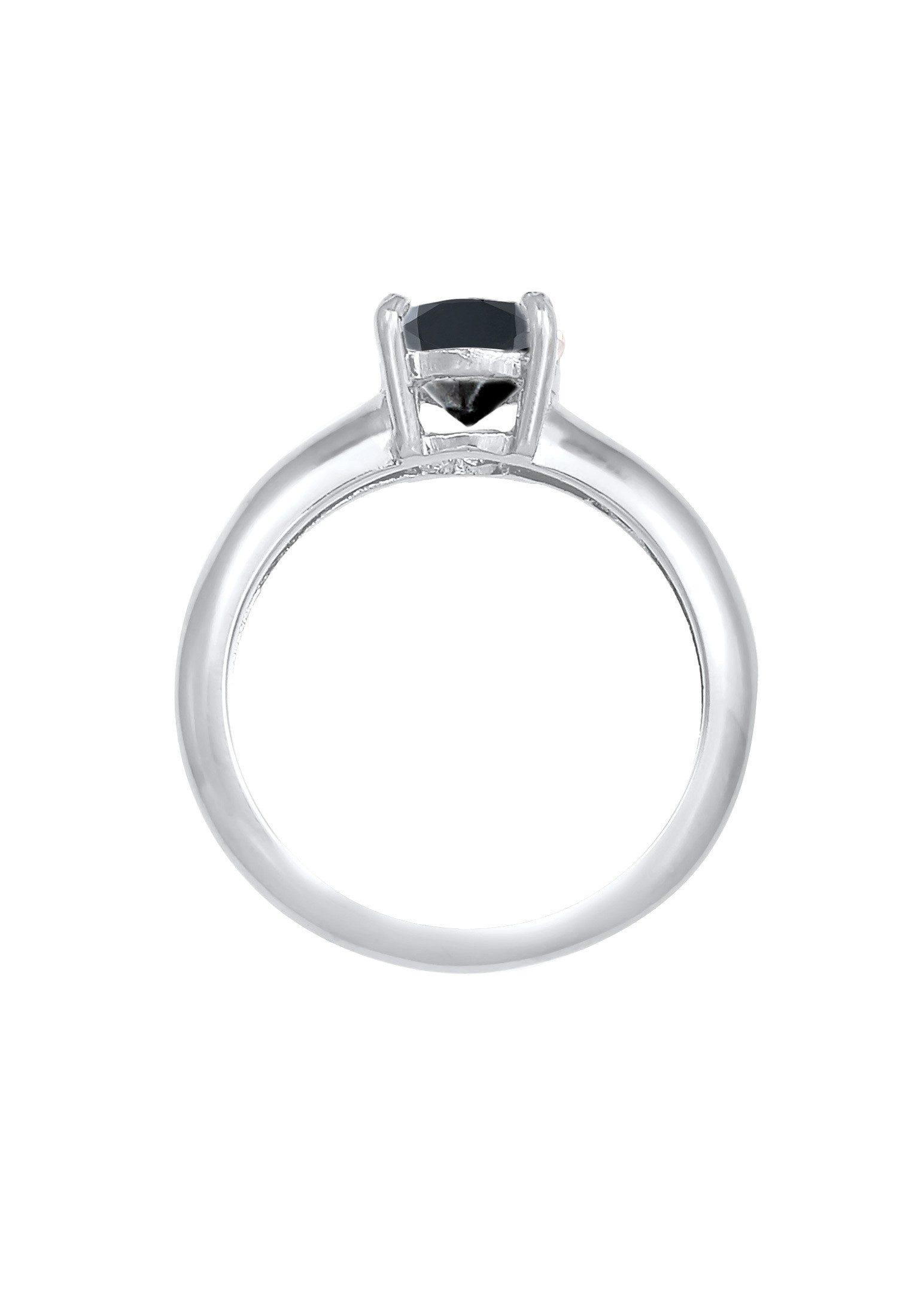 Elli Fingerring Solitär Klassisch Zirkonia Verlobung 925 Silber