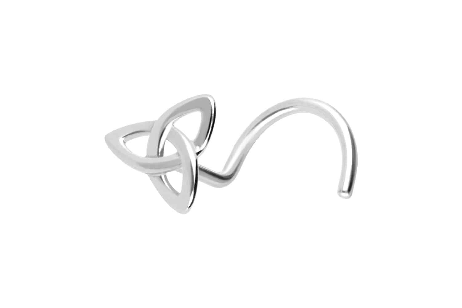 Nasenpiercing 14/18 Karat Gold Nasenstecker Spirale TRISKELE