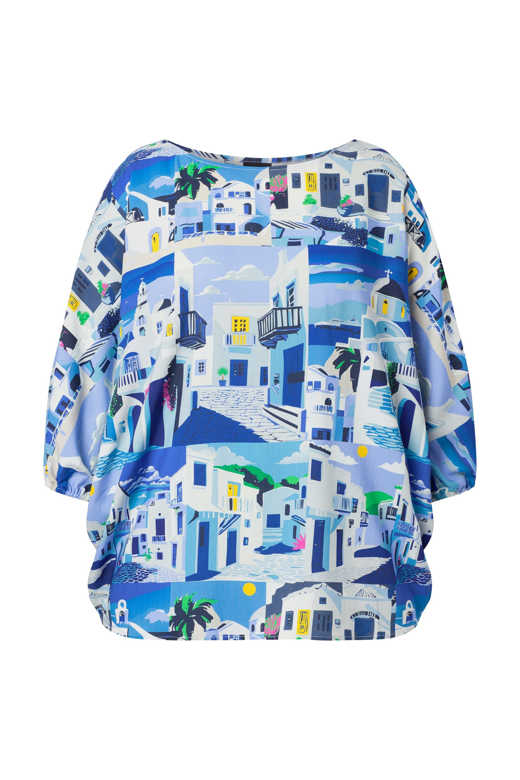 Ulla Popken Tunika Bluse Santorini Oversized U-Boot-Ausschnitt