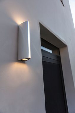 LUTEC LED Außen-Wandleuchte LEO, LED fest integriert, Warmweiß