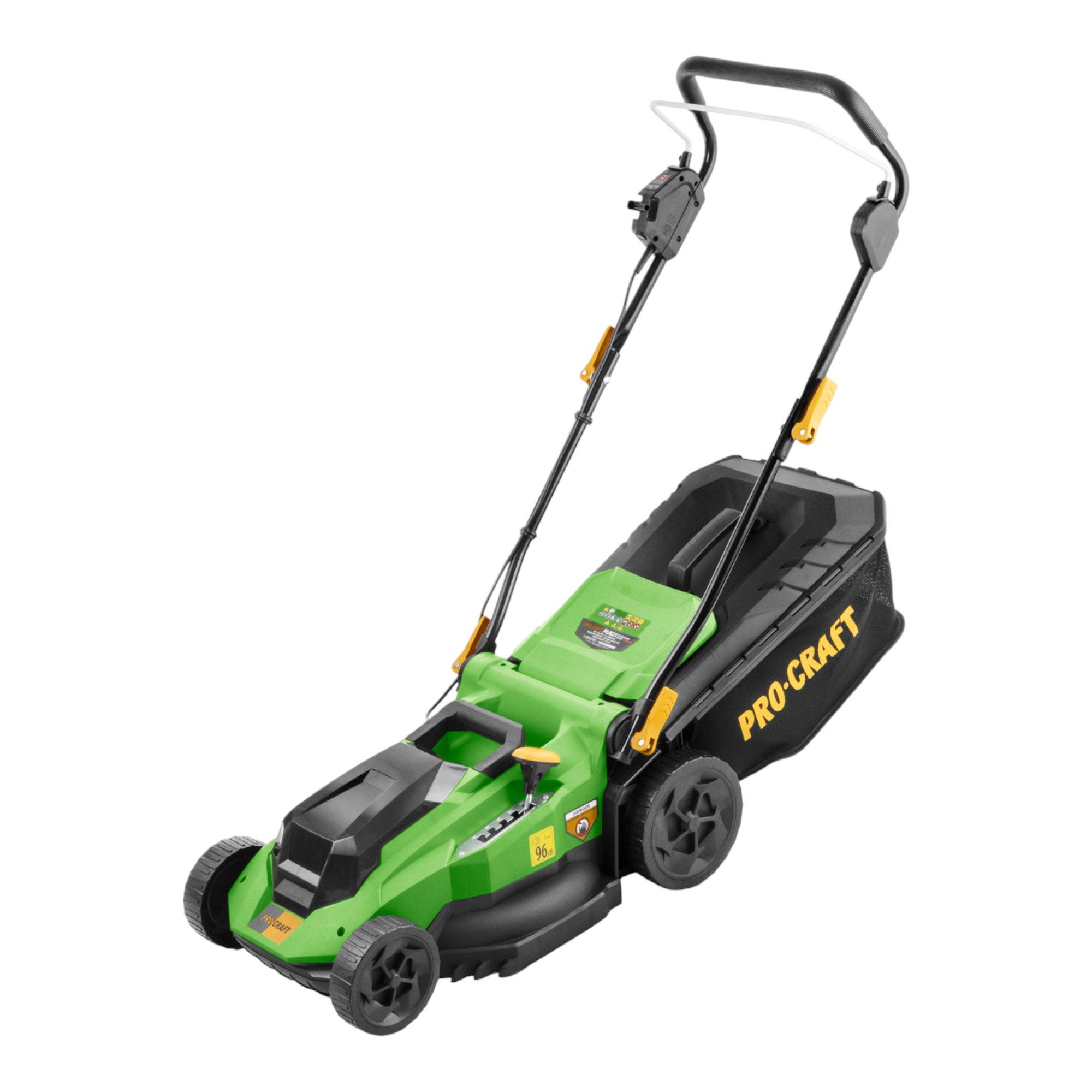 PRO CRAFT Akkurasenmäher PLM21bb Akku Rasenmäher 40 V (2x 20 V) 380 mm Brushless + 2x Akku