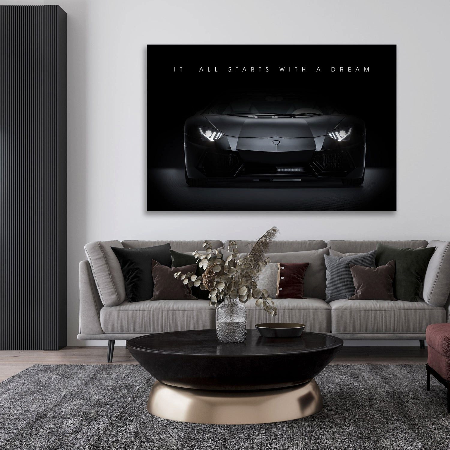 Artedinoi Leinwandbild Motivation Auto Sportwagen Wandbild Leinwandbild Kunstdruck XL Deko