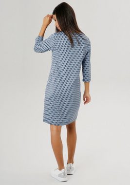 Aniston SELECTED Jerseykleid mit geometrischem Muster und leichter Taillierung - NEUE KOLLEKTION