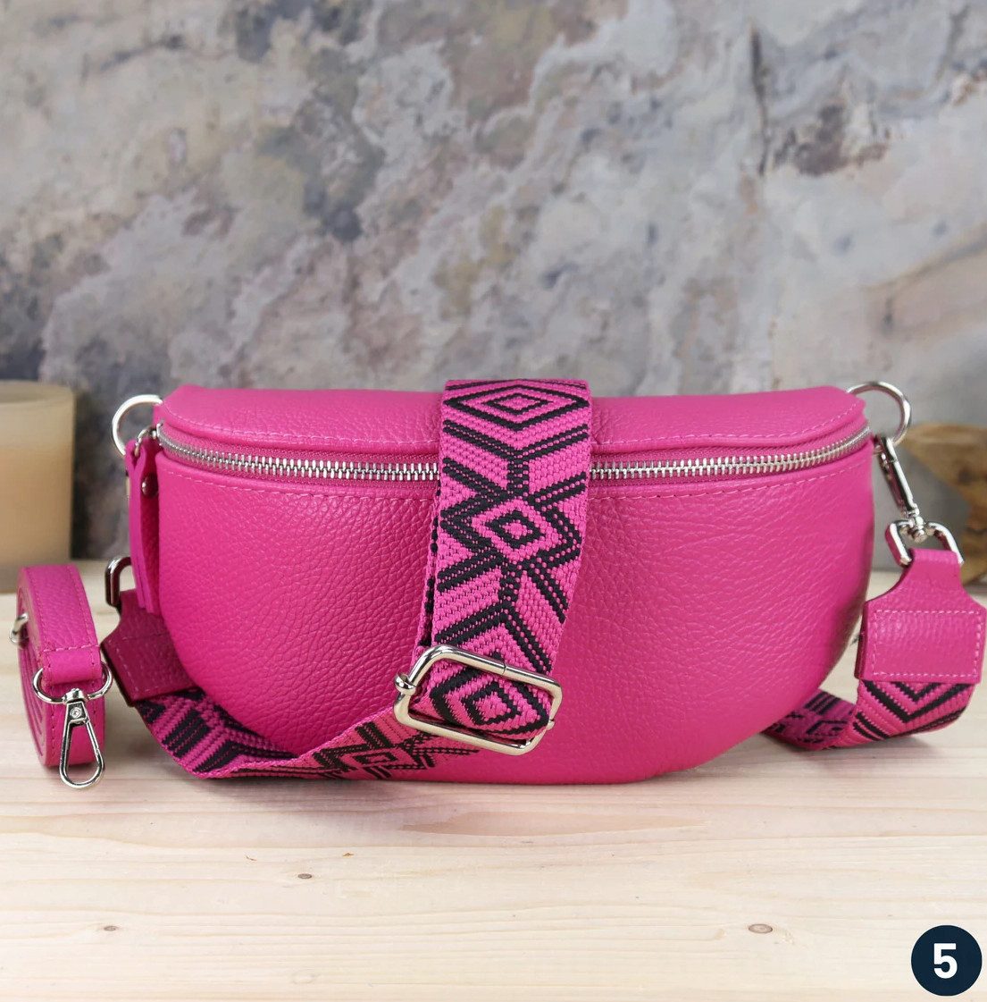 Blade Umhängetasche Bauchtasche Damen Echtleder Umhängetasche Brusttasche Gürteltasche, als Schultertasche, CrossOver, Umhängetasche tragbar