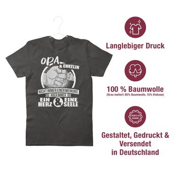Shirtracer T-Shirt Opa & Enkelin Immer ein Herz & eine Seele - Opa Geschenke - Herren Premium T-Shirt tshirt opa sprüche - herren shirt witzig - geschenk für opas