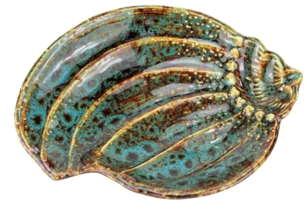 Holzwurm GmbH Seifenschale Schale Muschel, Tischdekoration, Keramik - Muschelform / Wal, Ø 9.1 cm, Bad, Gäste-WC, Regal, Fensterbank - maritimer oder natürliche – Bild 2 von 3