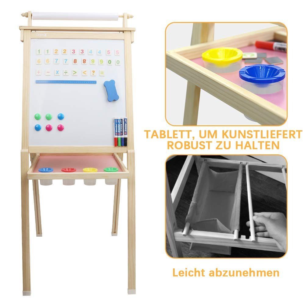 Dripex Kinderstaffelei Kinder Kunst Staffelei mit Papierrolle doppelseitige günstig online kaufen
