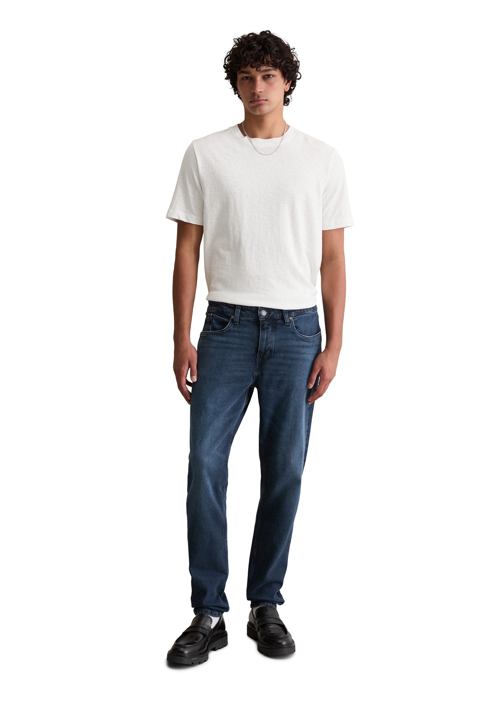 Marc O'Polo DENIM 5-Pocket-Jeans normale Bundhöhe, tapered-fit, used washed – Bild 4 von 5