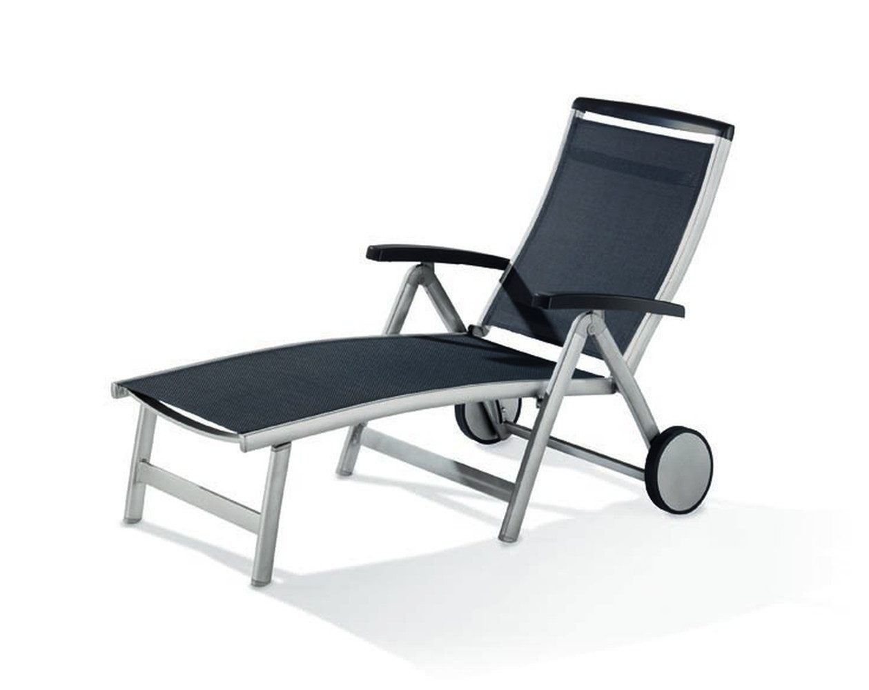 sieger Rollliege Royal, in Grau, Textilux®-Kunstfasergewebe - 193x101x78cm (BxHxT)