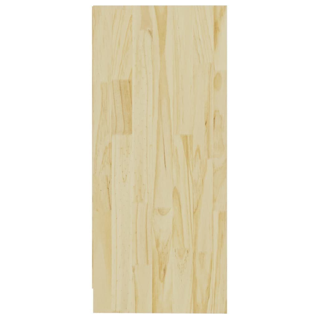 cm Fächerschrank Natur Massivholz vidaXL Beistellschrank (1-St) Kiefer 35,5x33,5x76