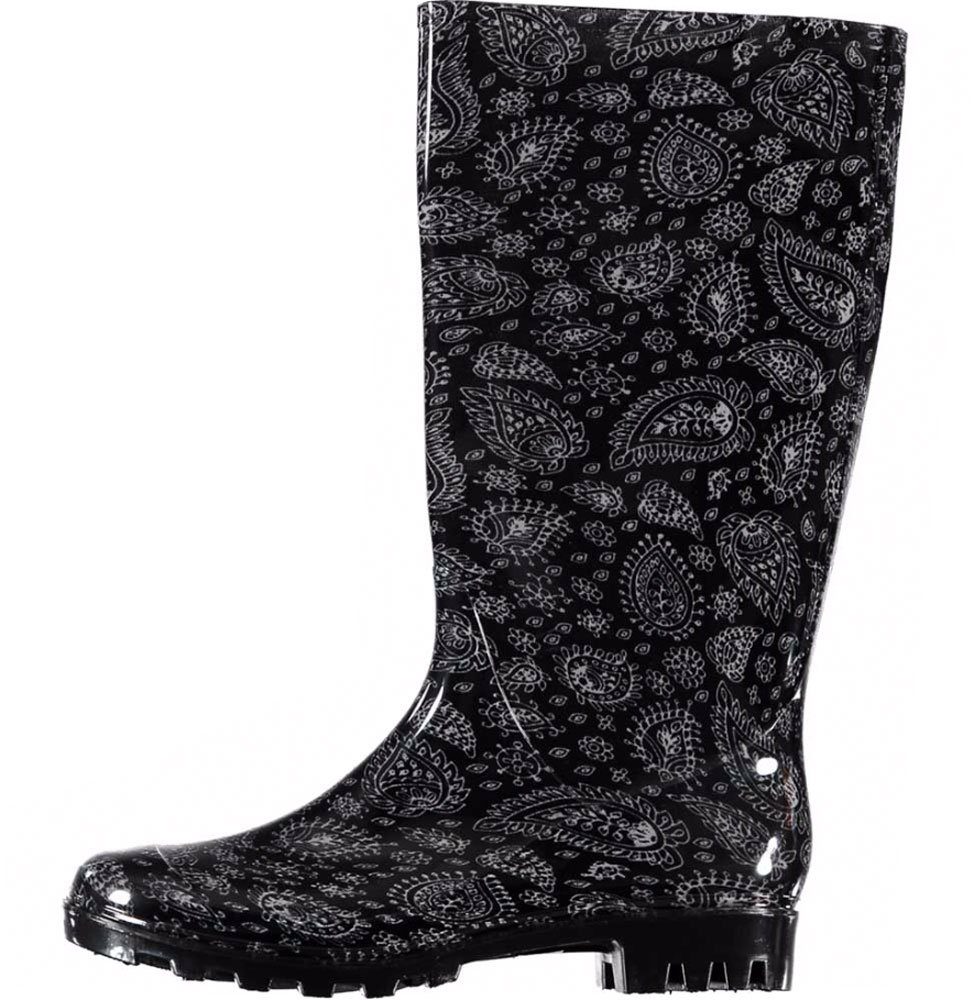 Steinnacher Bärbel Gummistiefel Damen Paisley schwarz weiß Angro Gummistiefel