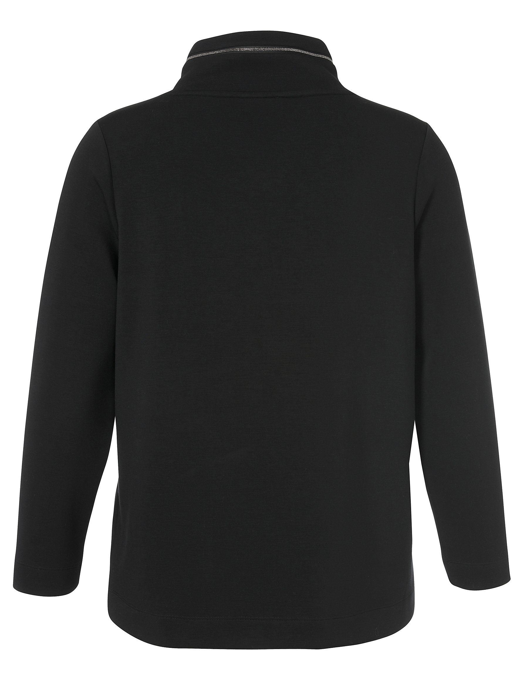 Langarmshirt Sweatshirt VIA APPIA (1-tlg) Via - Schmuck Appia schwarz Damen Kragen