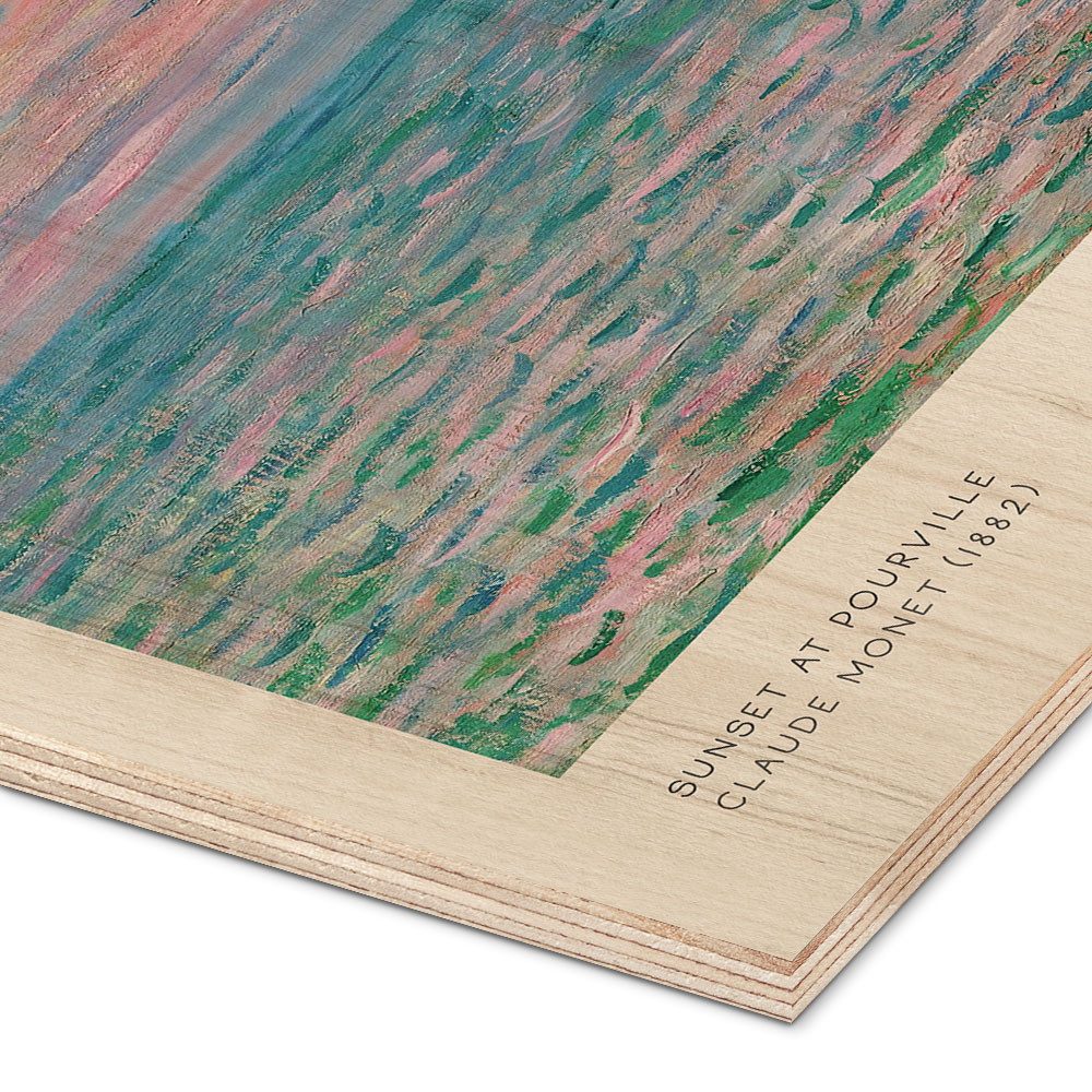 Posterlounge Wandbild Sonnenuntergang bei Pourville, 1882, Claude Monet, erhältlich als Poster, Leinwandbild, Wandsticker oder Acrylglasbild