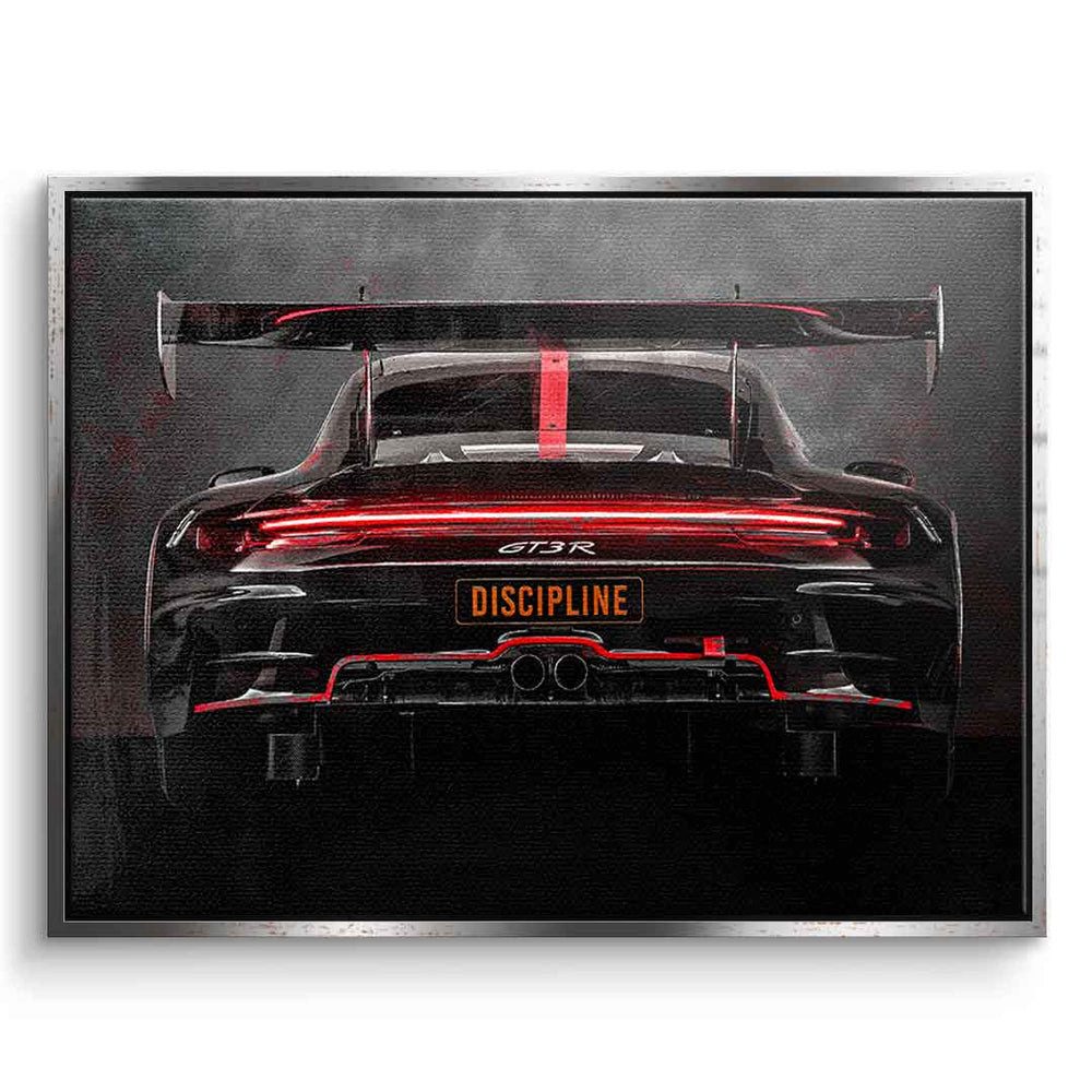 DOTCOMCANVAS® Leinwandbild Porsche Backside, Leinwandbild Porsche Backside Auto Kunstdruck Wandbild