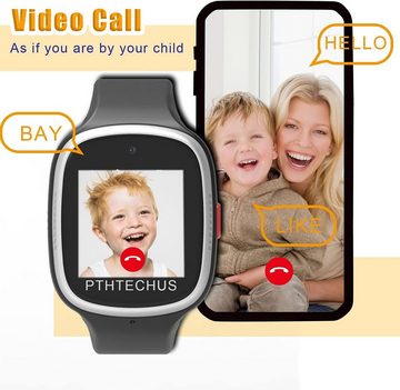 PTHTECHUS Kinder's Videoanruf IP67 wasserdicht Smartwatch (4G), SOS-Wecker für das Spiel der Uhr für Kinder, Geschenk für Kinder 3-12