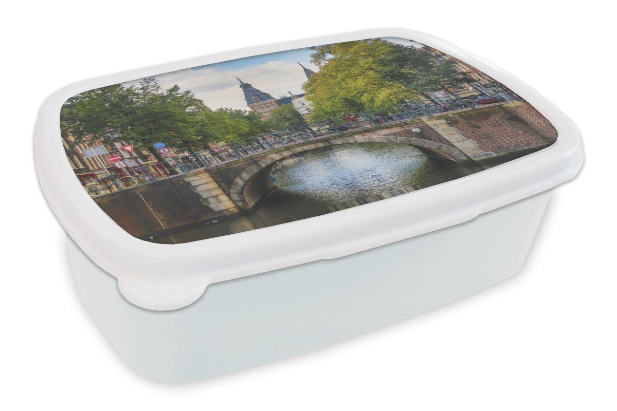 Mädchen Brotbox (2-tlg), der Amsterdamer weiß Erwachsene, Spiegelgracht, Kunststoff, Jungs und für Architektur an Brotdose, Lunchbox und Kinder für MuchoWow