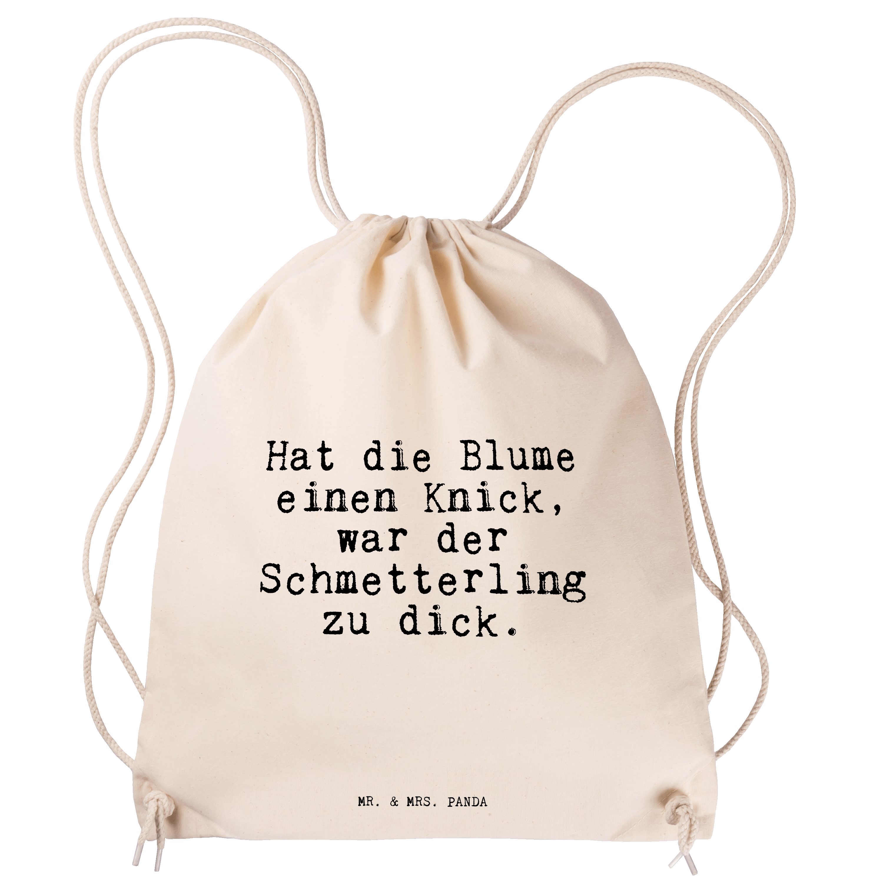 Mr. & Panda Spruch, lustiger Spr - Hat Transparent einen... Mrs. (1-tlg) - Geschenk, Sporttasche die Blume