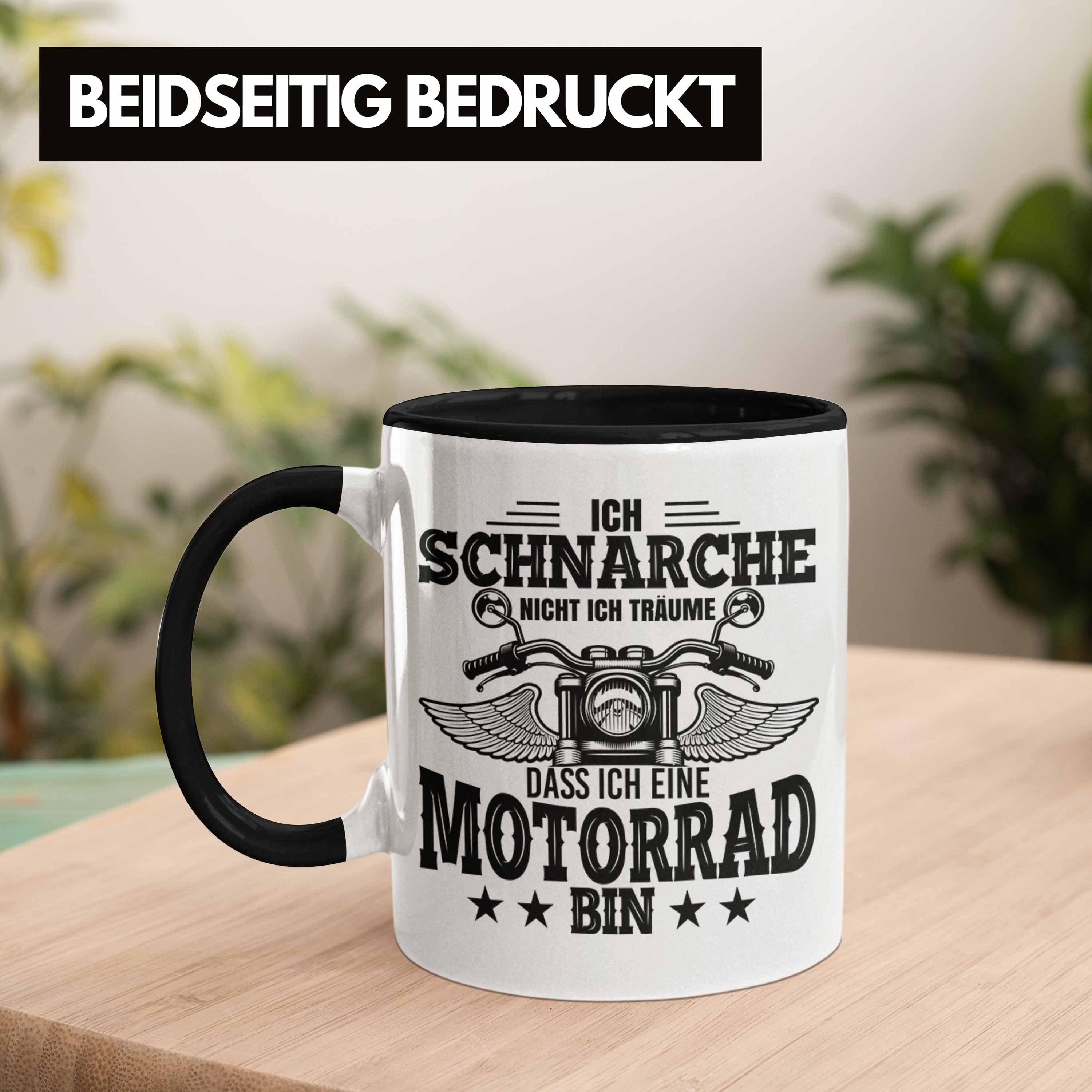 - Spruch Ich Geschenk Tasse Tasse Trendation Nicht Schwarz Schnarche Trendation Motorrad-Fahrer