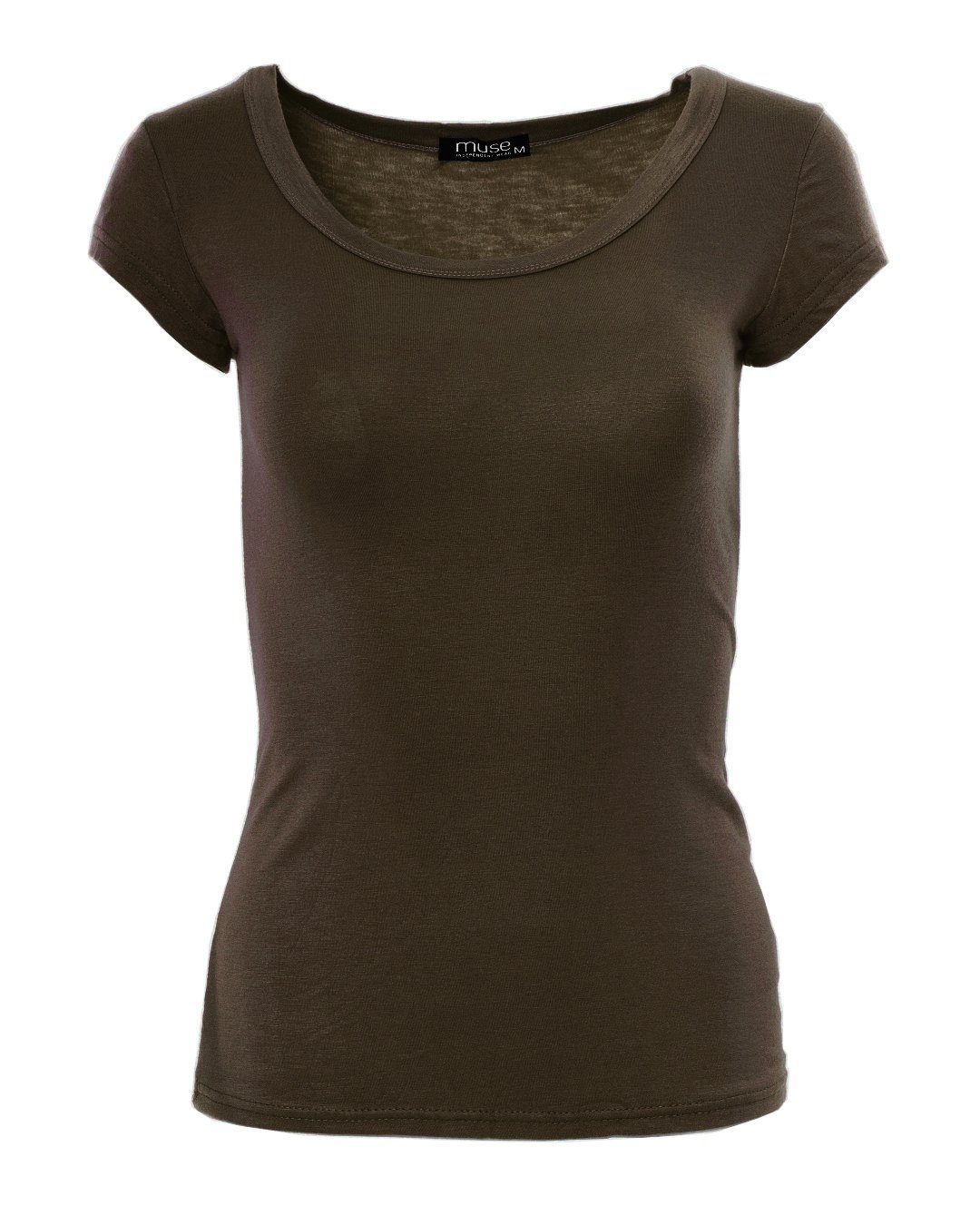 Muse T-Shirt Basic Kurzarm T-Shirt Skinny günstig online kaufen