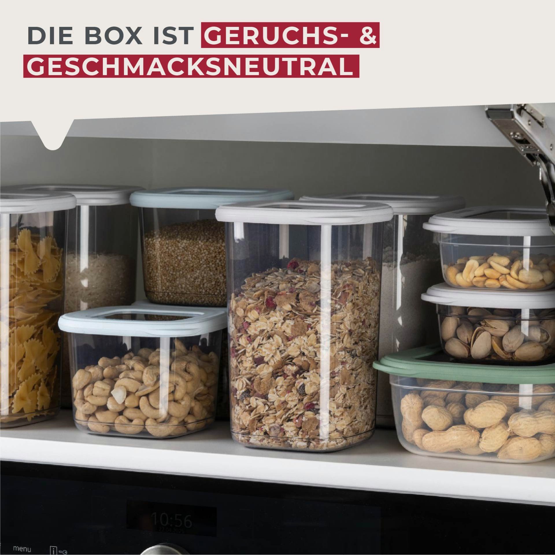 FACKELMANN Aufbewahrungsdose Vorratsbox, Snackbox, Aufbewahrungsbox, Lunchbox
