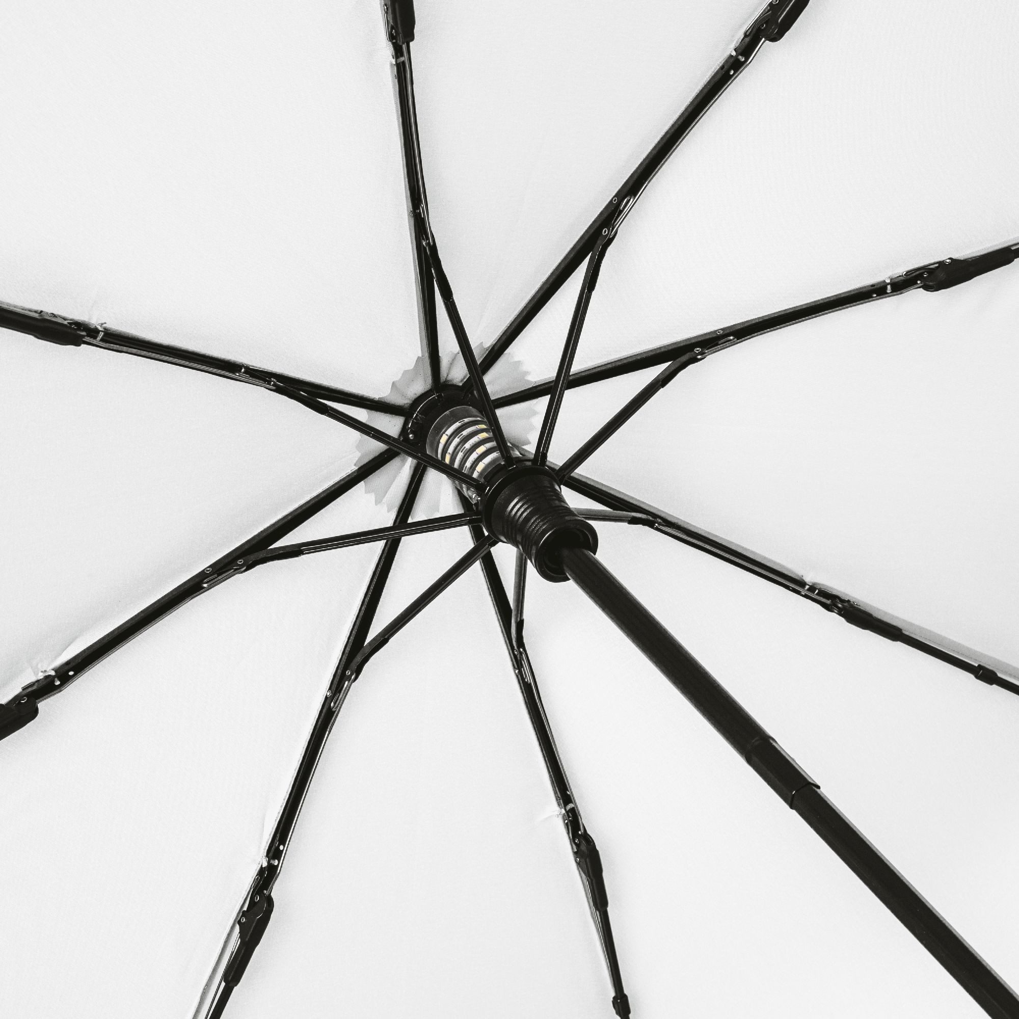 FARE Taschenregenschirm, LED-Innenbeleuchtung, Windproof-PLUS, Soft-Feel-Griff Aufhängefunktion