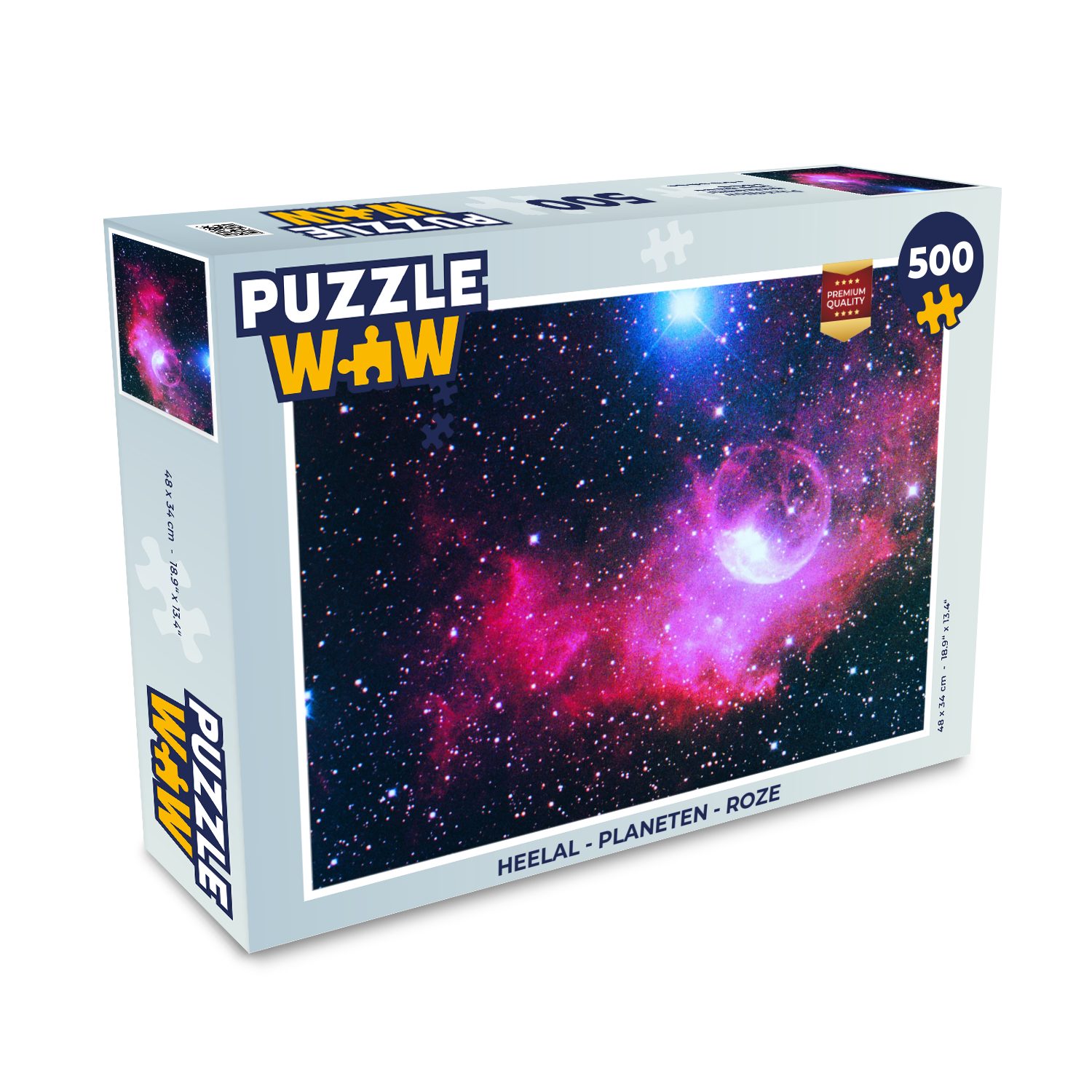 MuchoWow Puzzle Universum - Planeten - Rosa - Jungen - Mädchen - Kinder, 500 Puzzleteile, Foto-Puzzle, Bilderrätsel, Puzzlespiele, Spielzeug