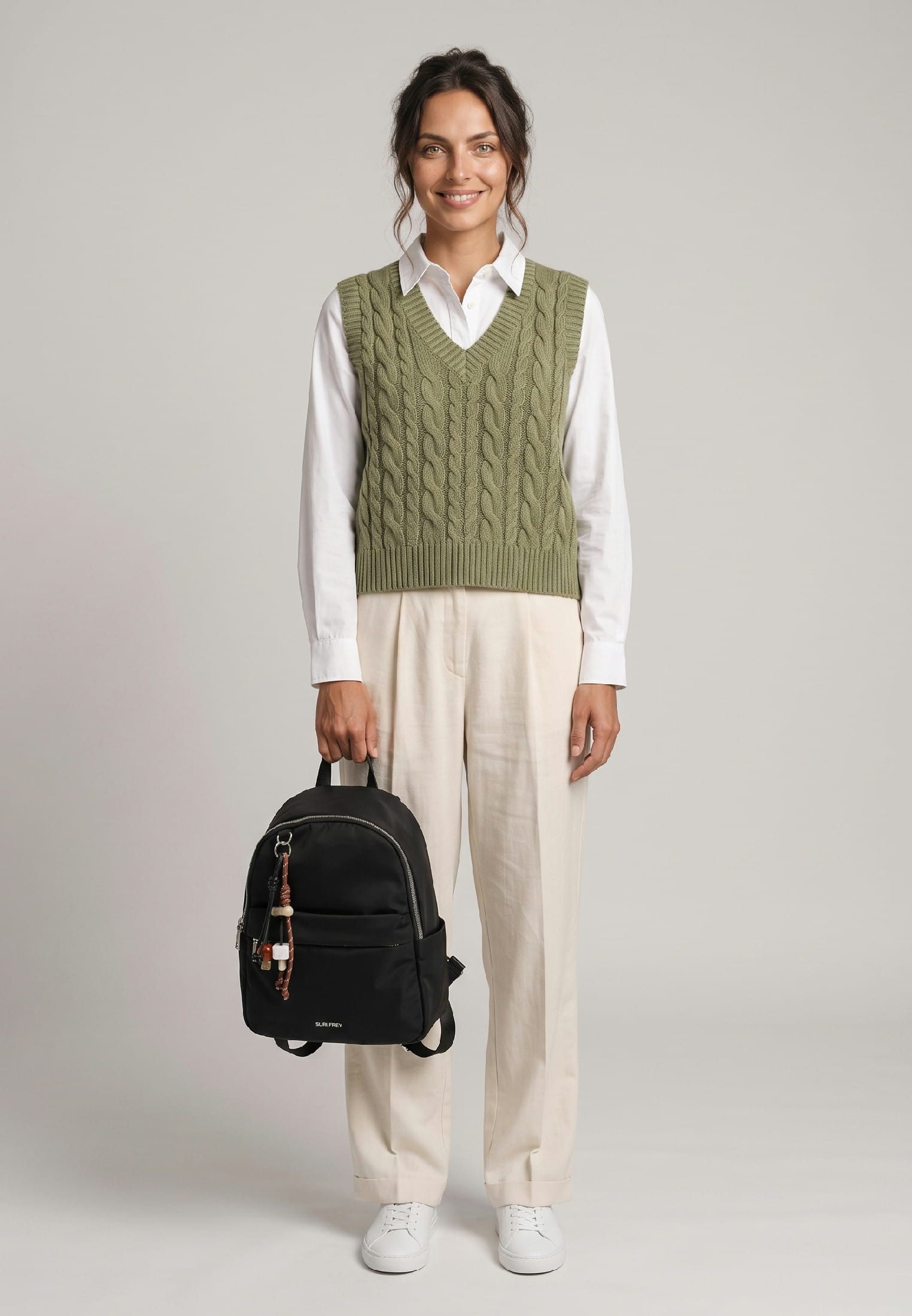 SURI FREY Cityrucksack SFY Sandey, Logo Patch